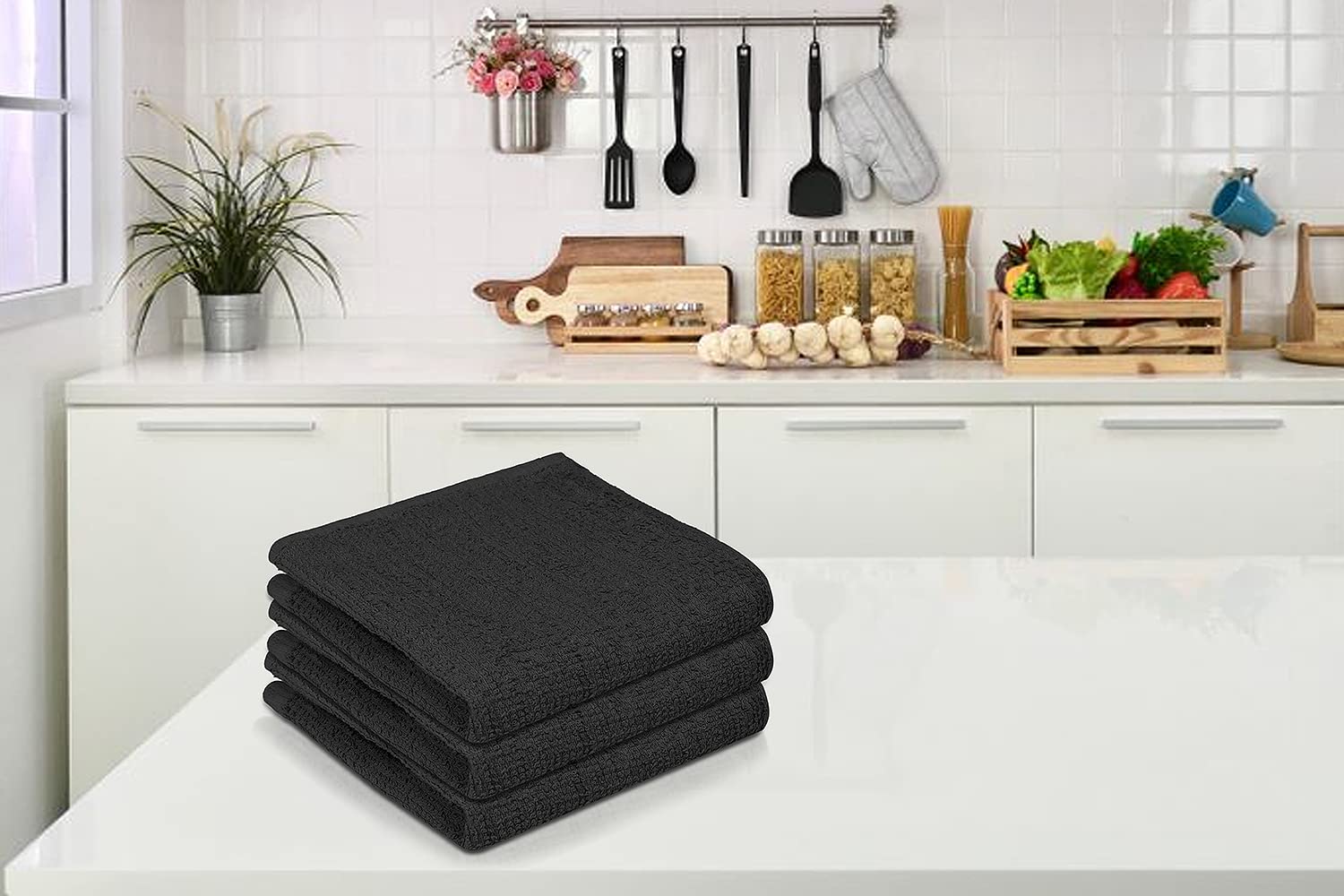 Bar Mop Grey Ribbed 16x19 Pack of 24 (24 Count)
