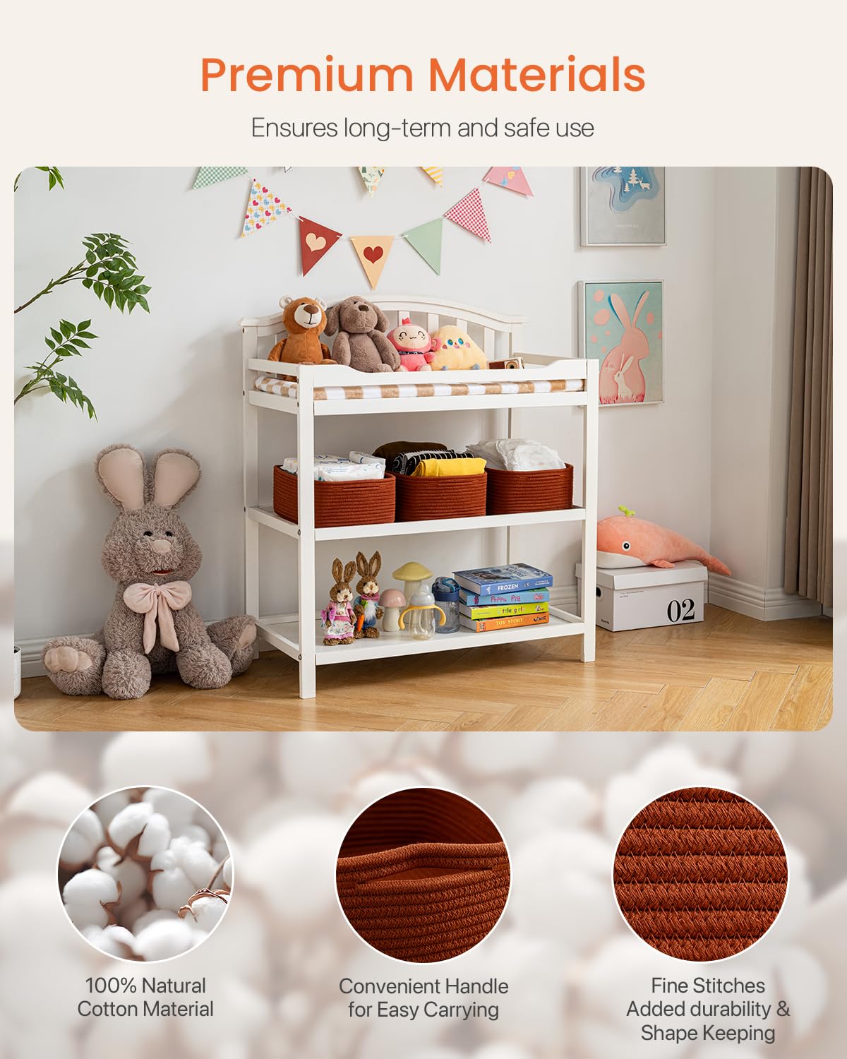 Small Woven Storage Basket for Organizing (3 Count)