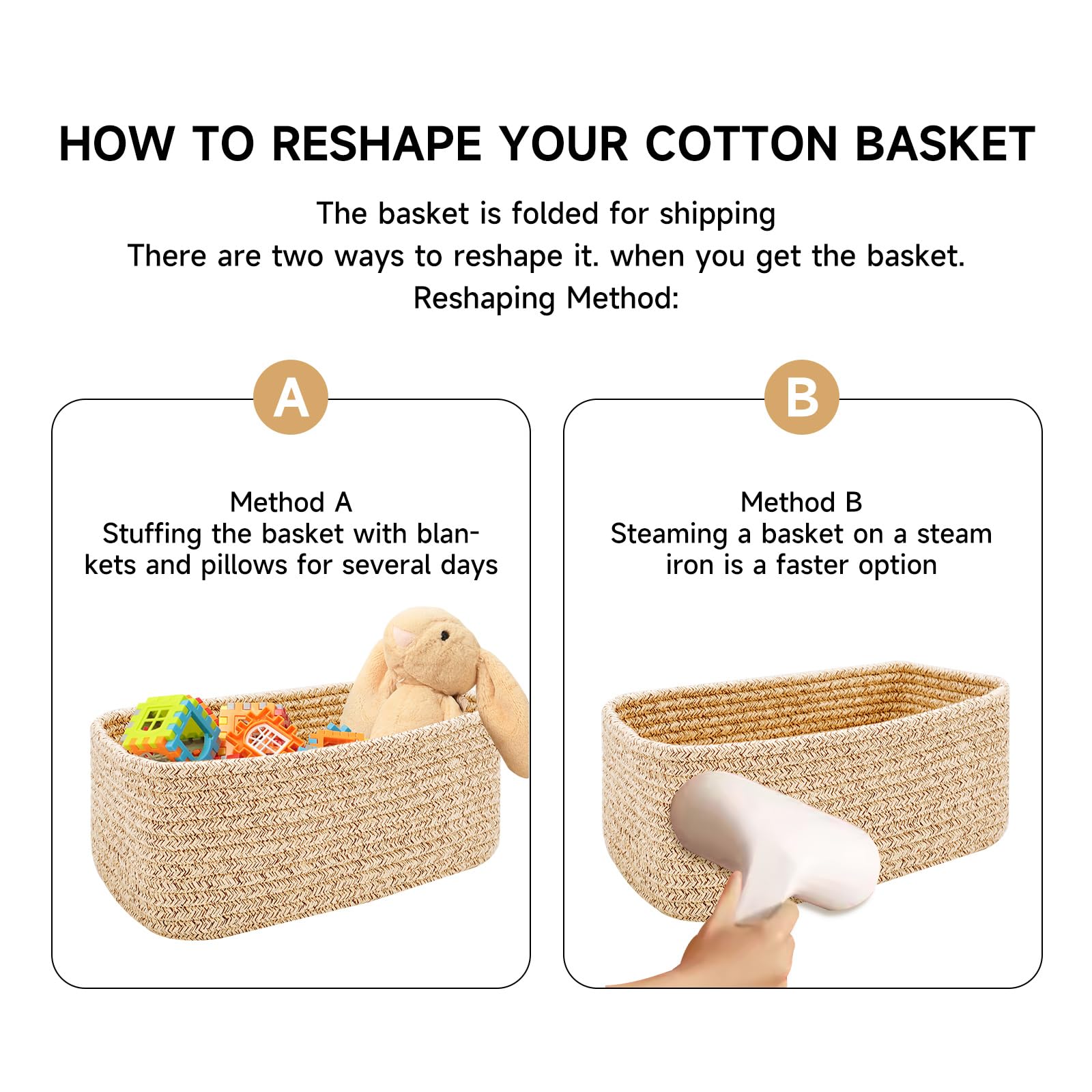 Small Storage Baskets for Organizing (4 Count)