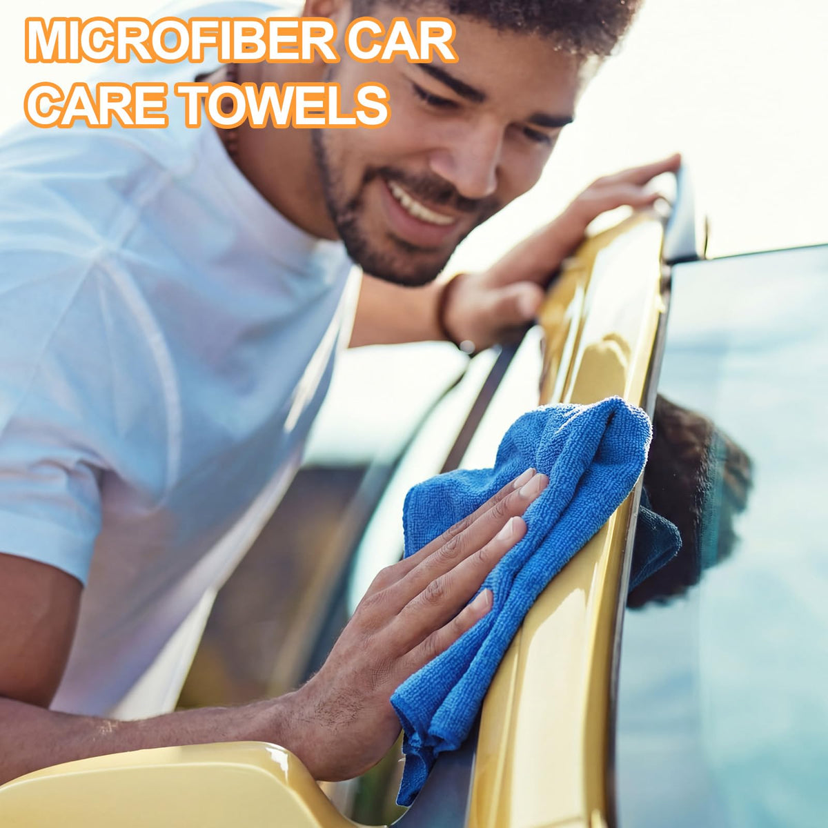 60 Pcs Microfiber Cleaning Cloths for Cars 16 x 16 Inch Ultra Absorbent Car Towels Drying Reusable Cleaning Supplies House Kitchen Window Microfiber Towel (60 Count)