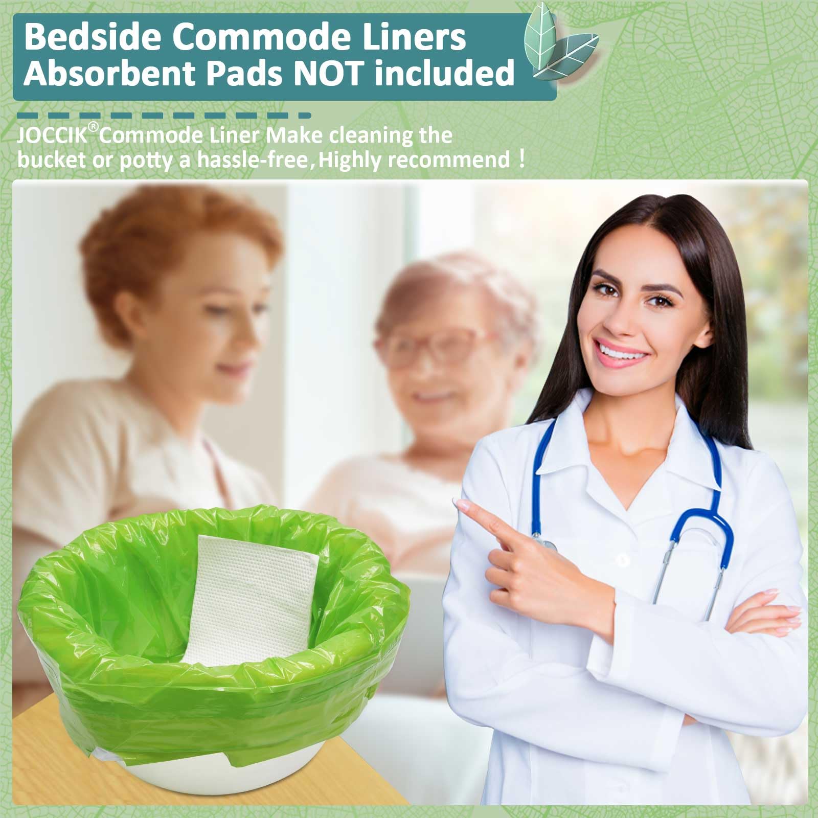Commode Liners for Bedside Commode Vanilla Scented 100pcs Disposable Bags Universal Fit Most Standard Toilet Chair Bucket (100 Count)