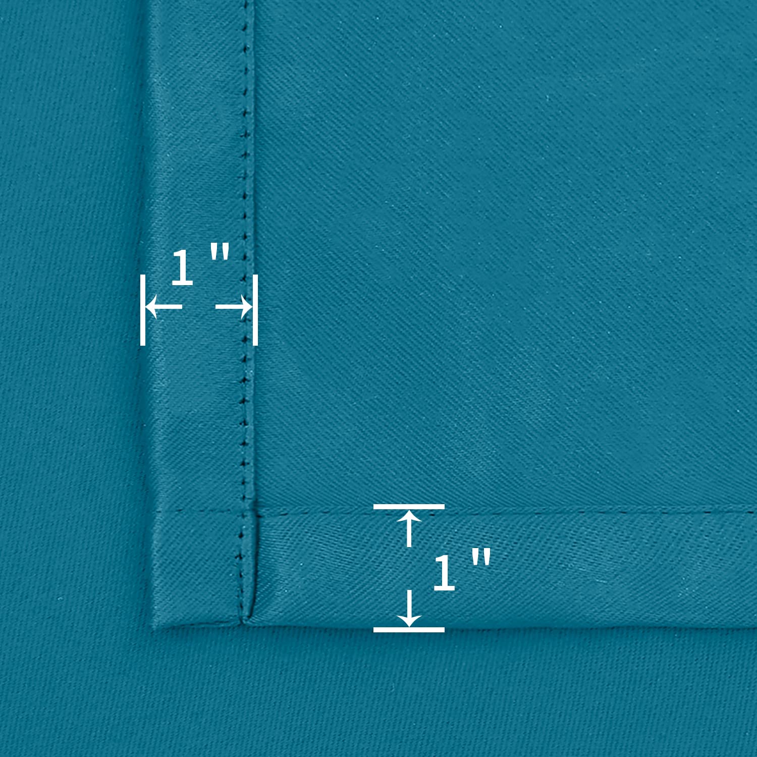 Teal Blue Blackout Curtains 54 Inch Length for Bedroom (2 Count)