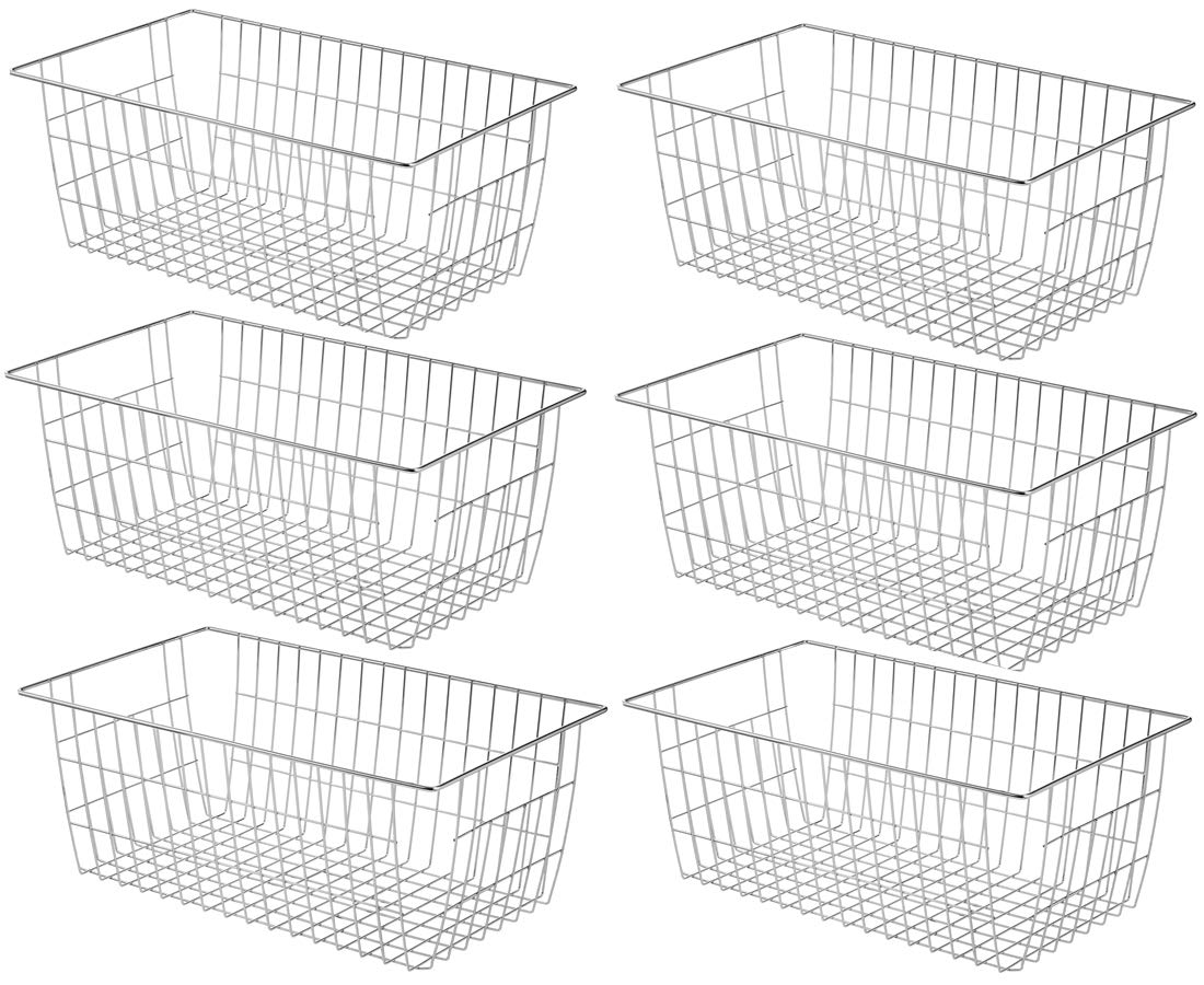 15.7in Freezer Baskets Bins (6 Count)