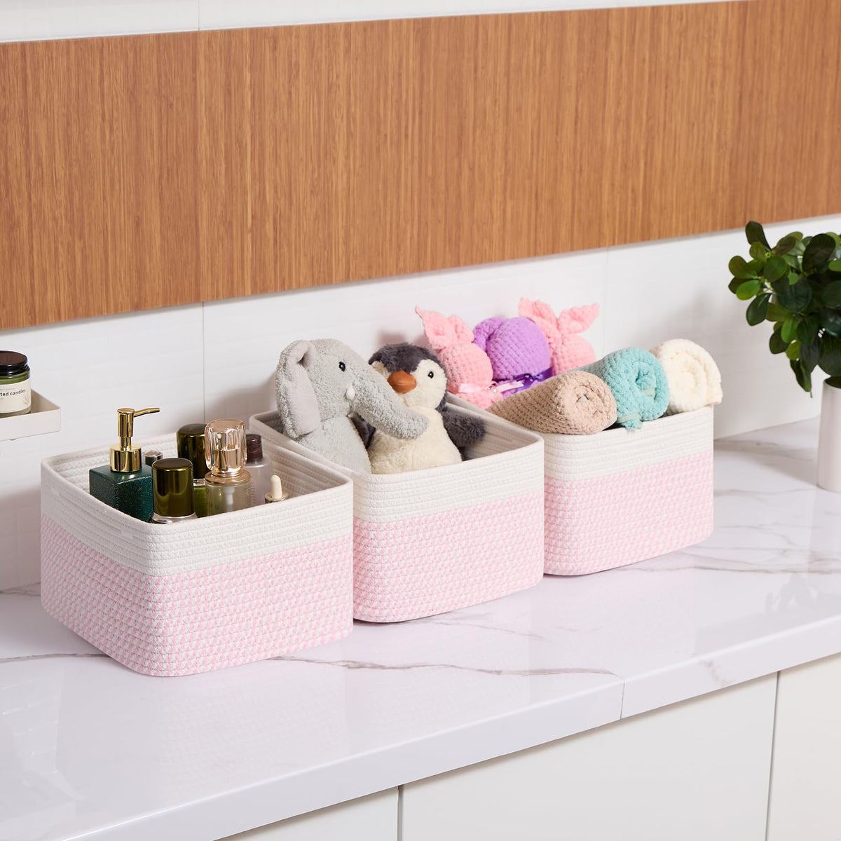 Small Organizing Baskets for Cubes Shelf (3 Count)