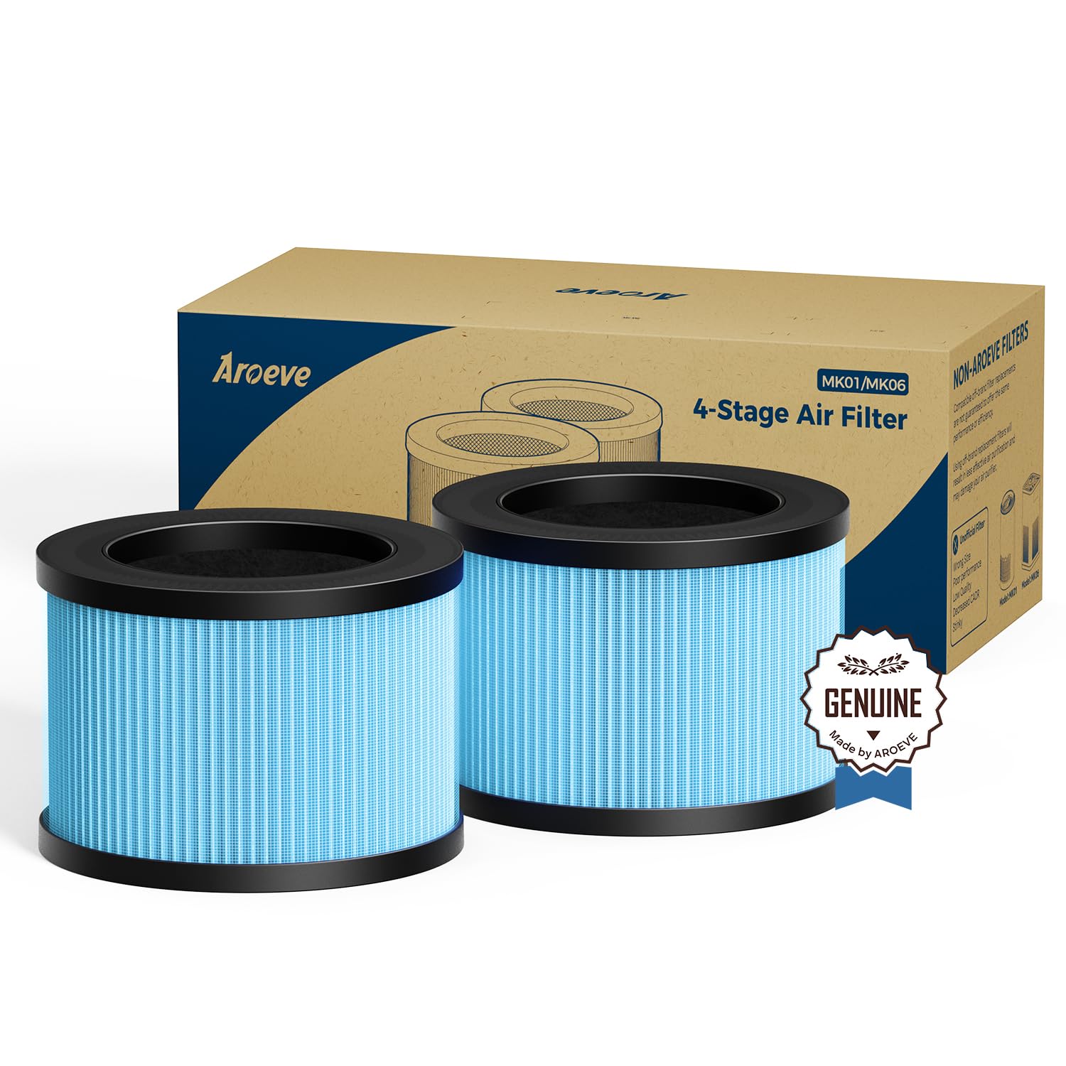 MK01A(MK01)&MK06A(MK06) Filter Replacement-Standard Version(2 Pack) (2 Count)