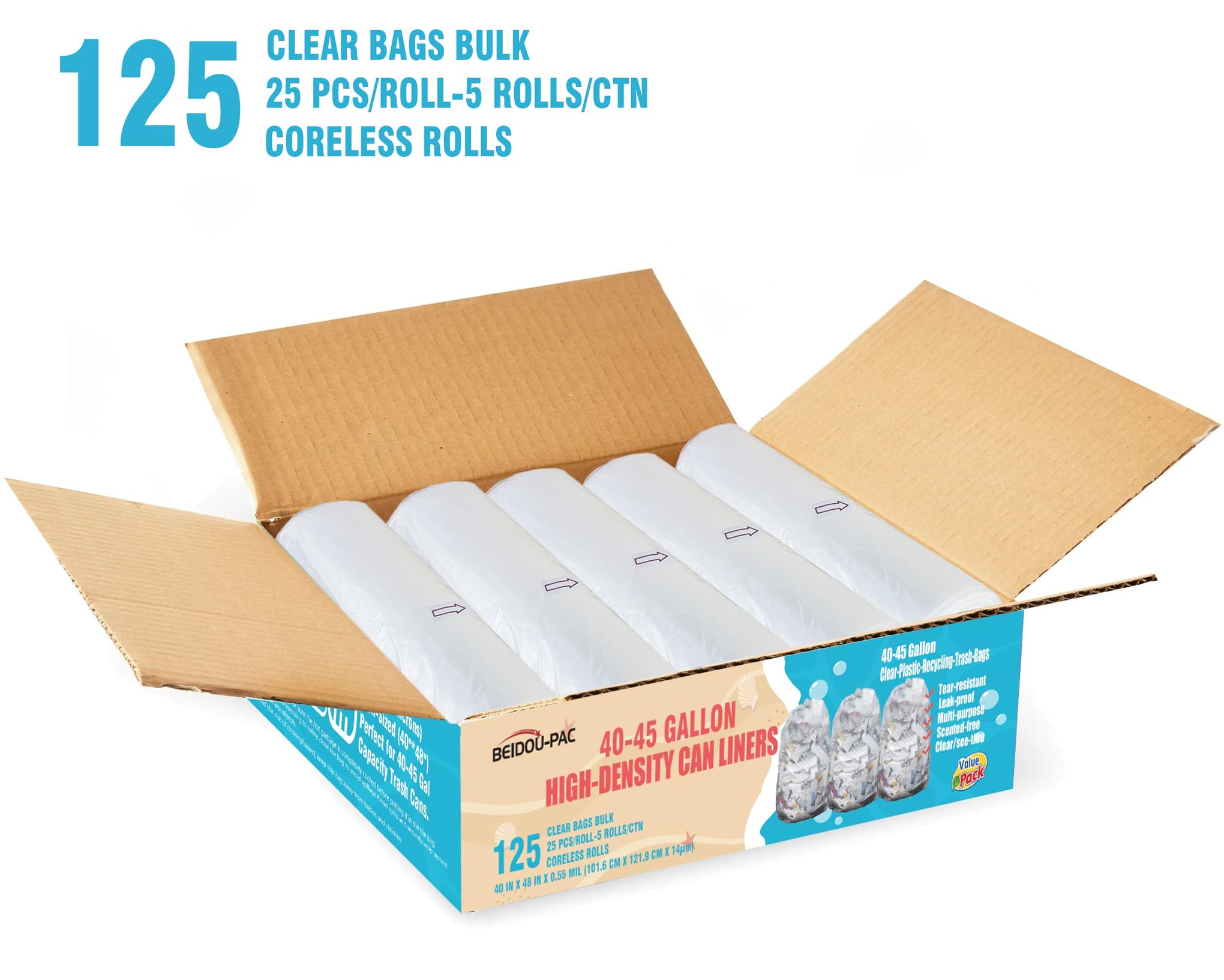 40 45 Gallon Lawn & Leaf Trash Bags (125 Count)