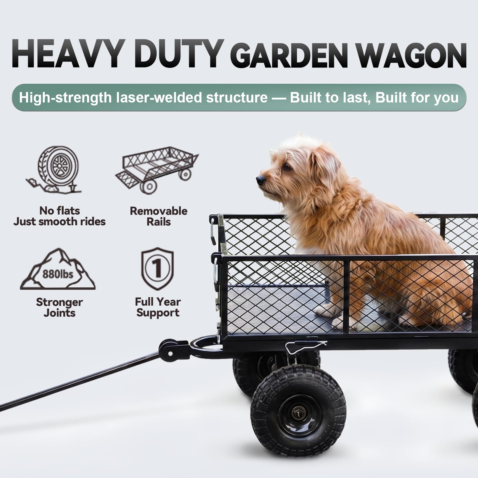 Heavy Duty Garden Wagon Cart