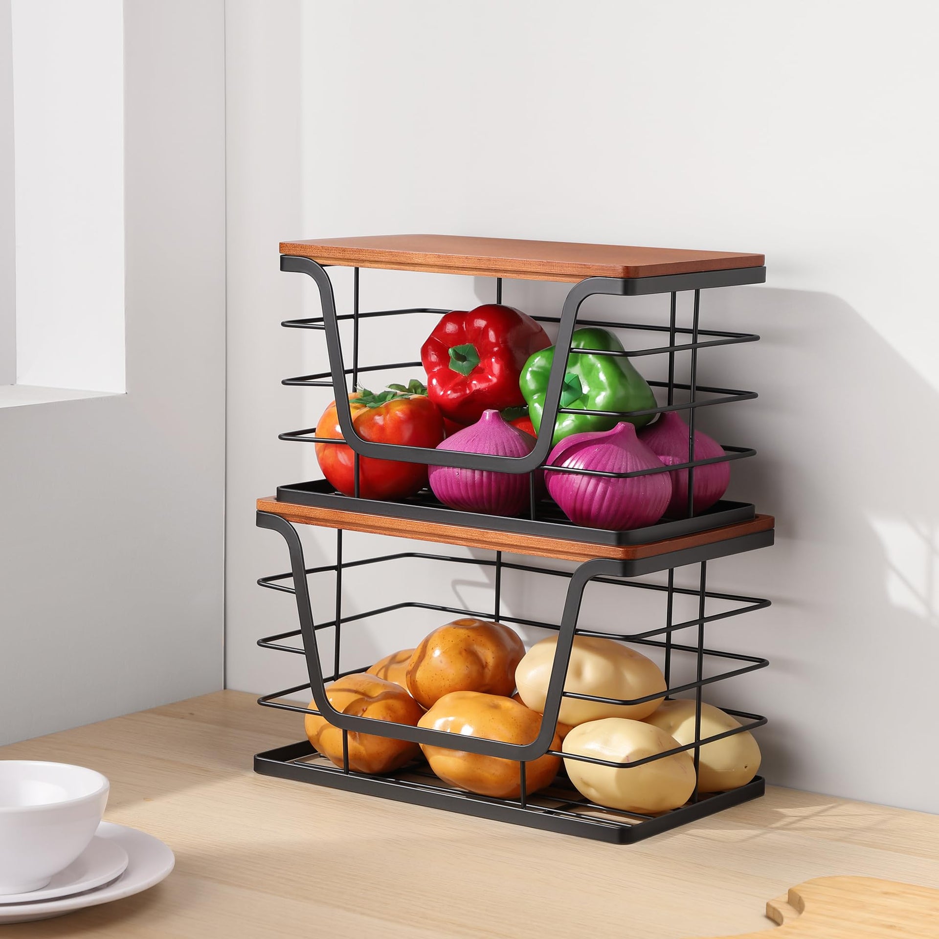 2 Pack Stackable Storage Bins with Lids (2 Count)