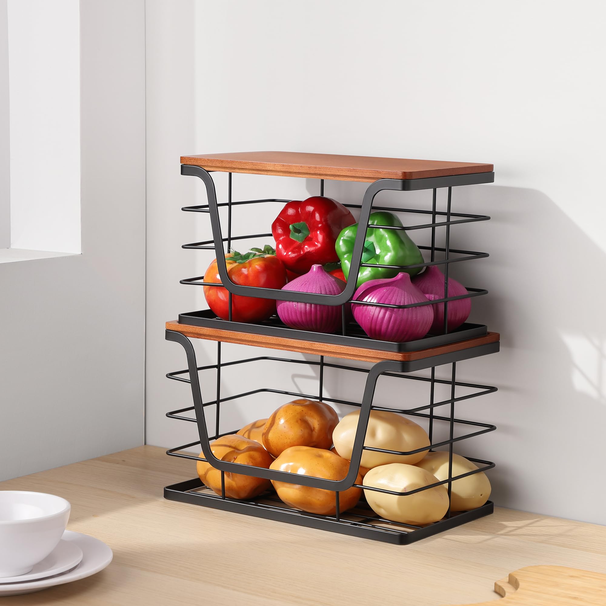 2 Pack Stackable Storage Bins with Lids (2 Count)