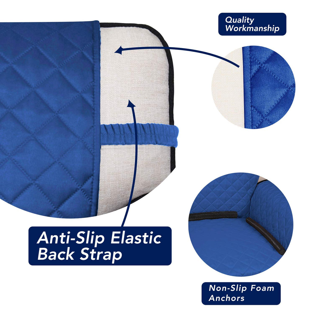 Reversible Quilted Couch Covers for Dogs Loveseat Sofa Cover 46.5”