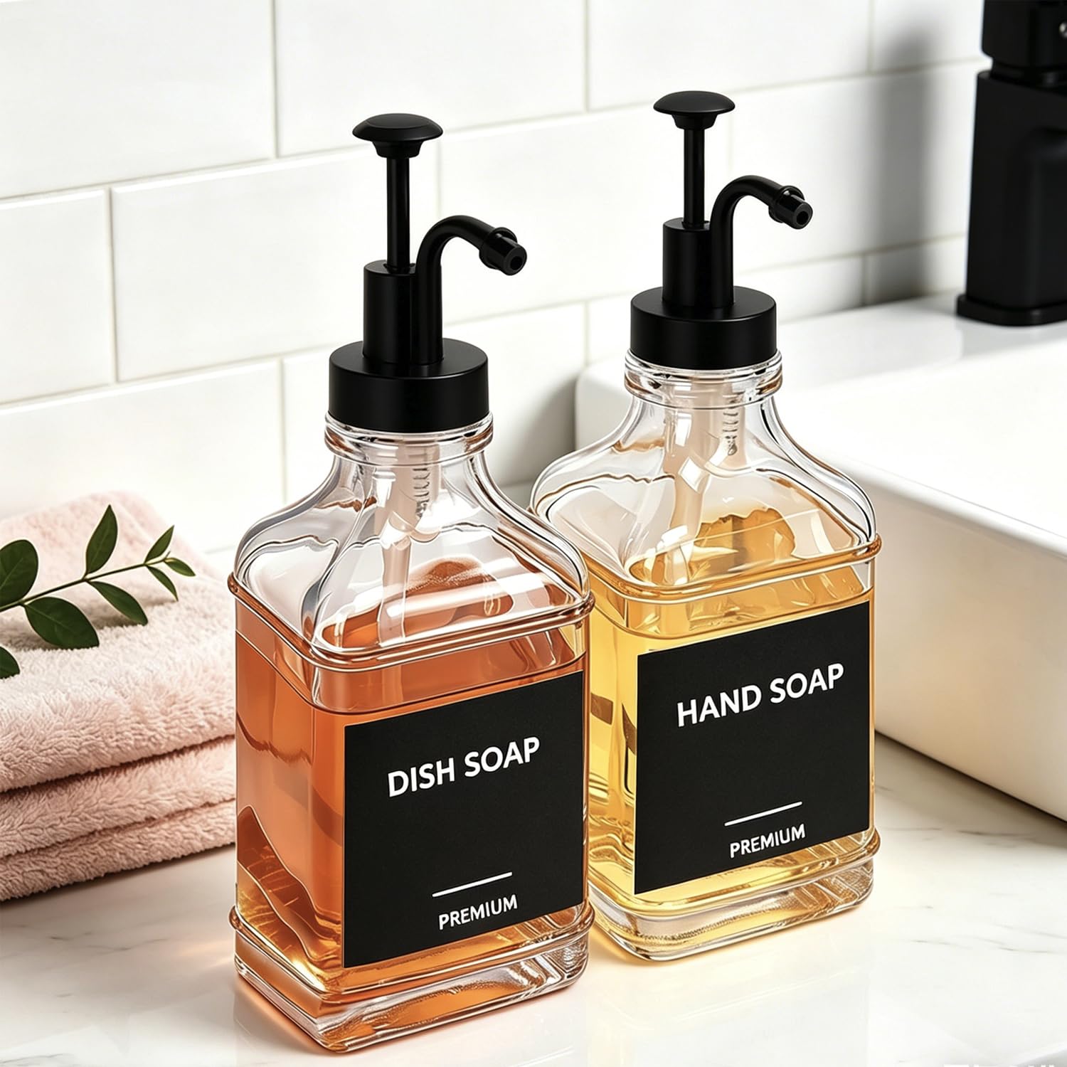 Dish Soap Dispenser for Kitchen (2 Count)