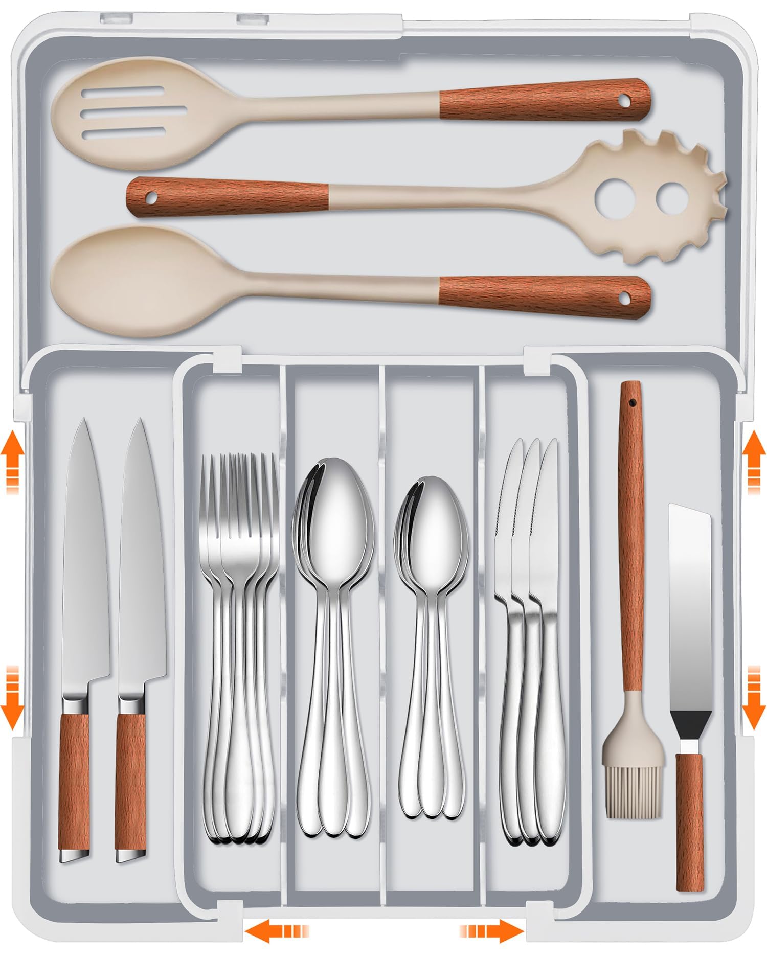 Silverware Drawer Organizer Tray