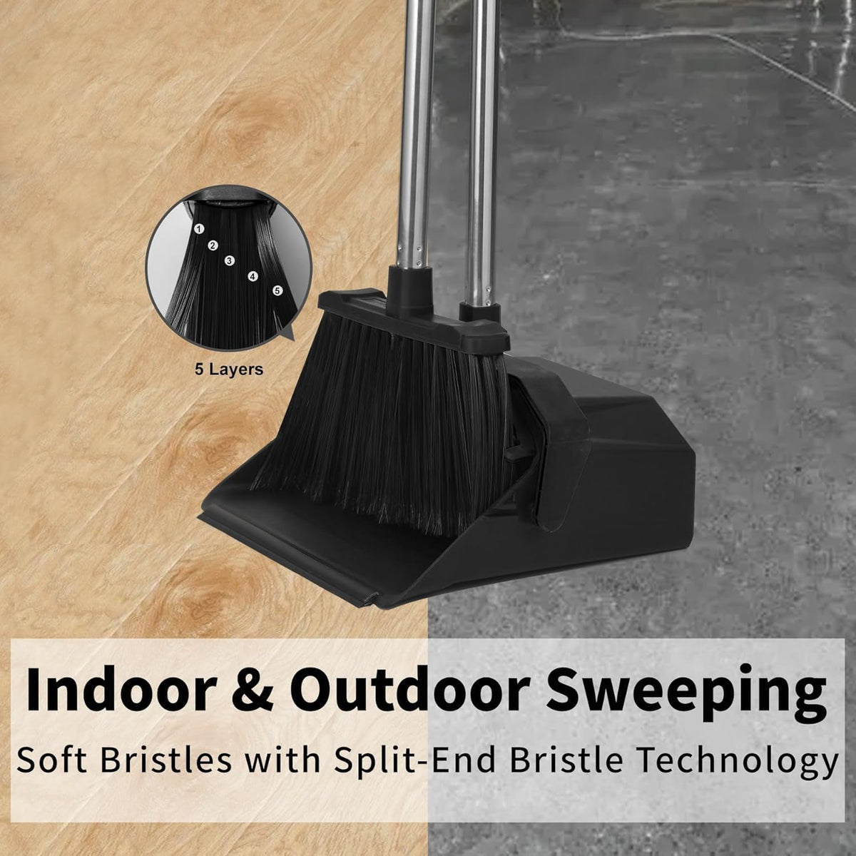Broom and Dustpan Set for Home
