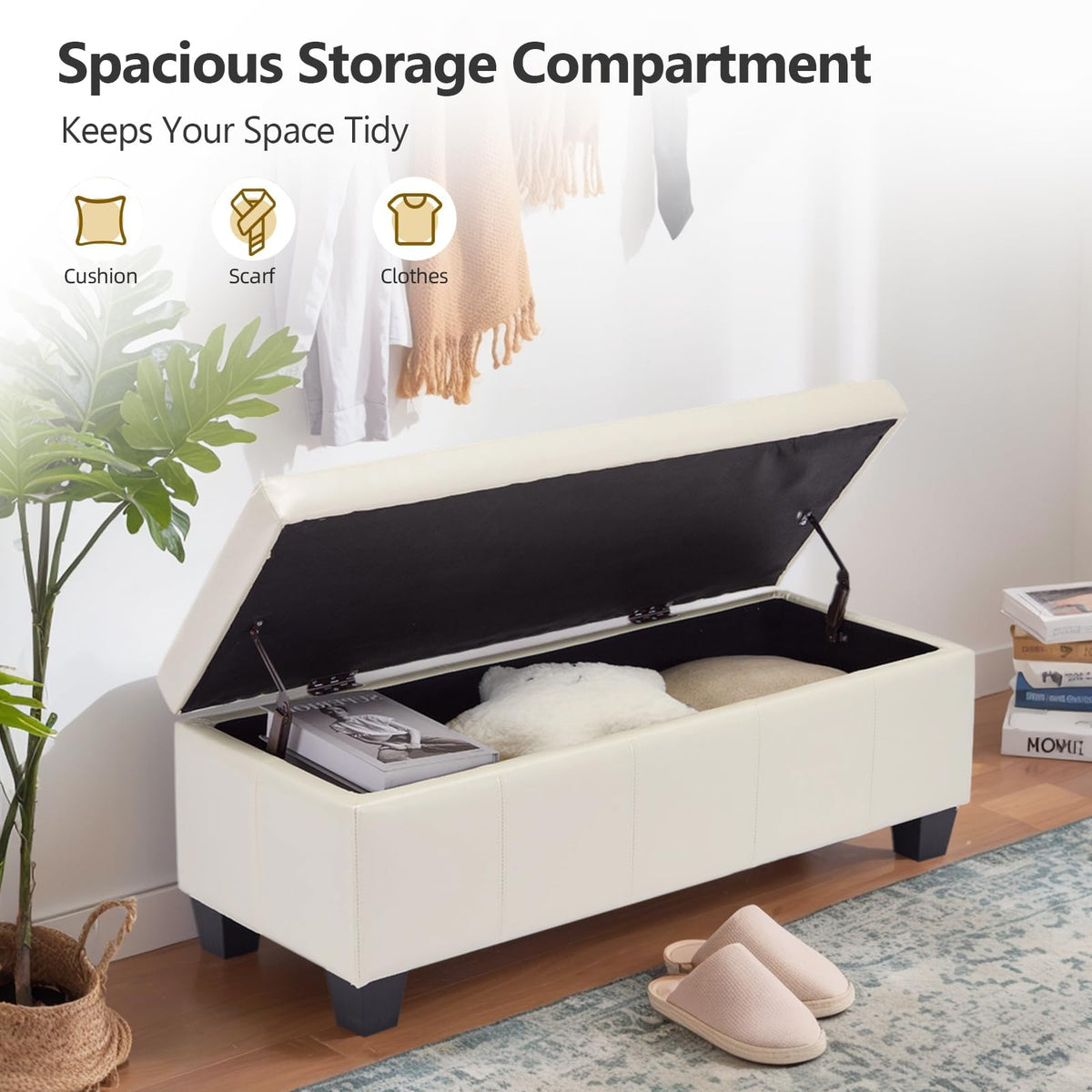 41" Storage Ottoman Bench
