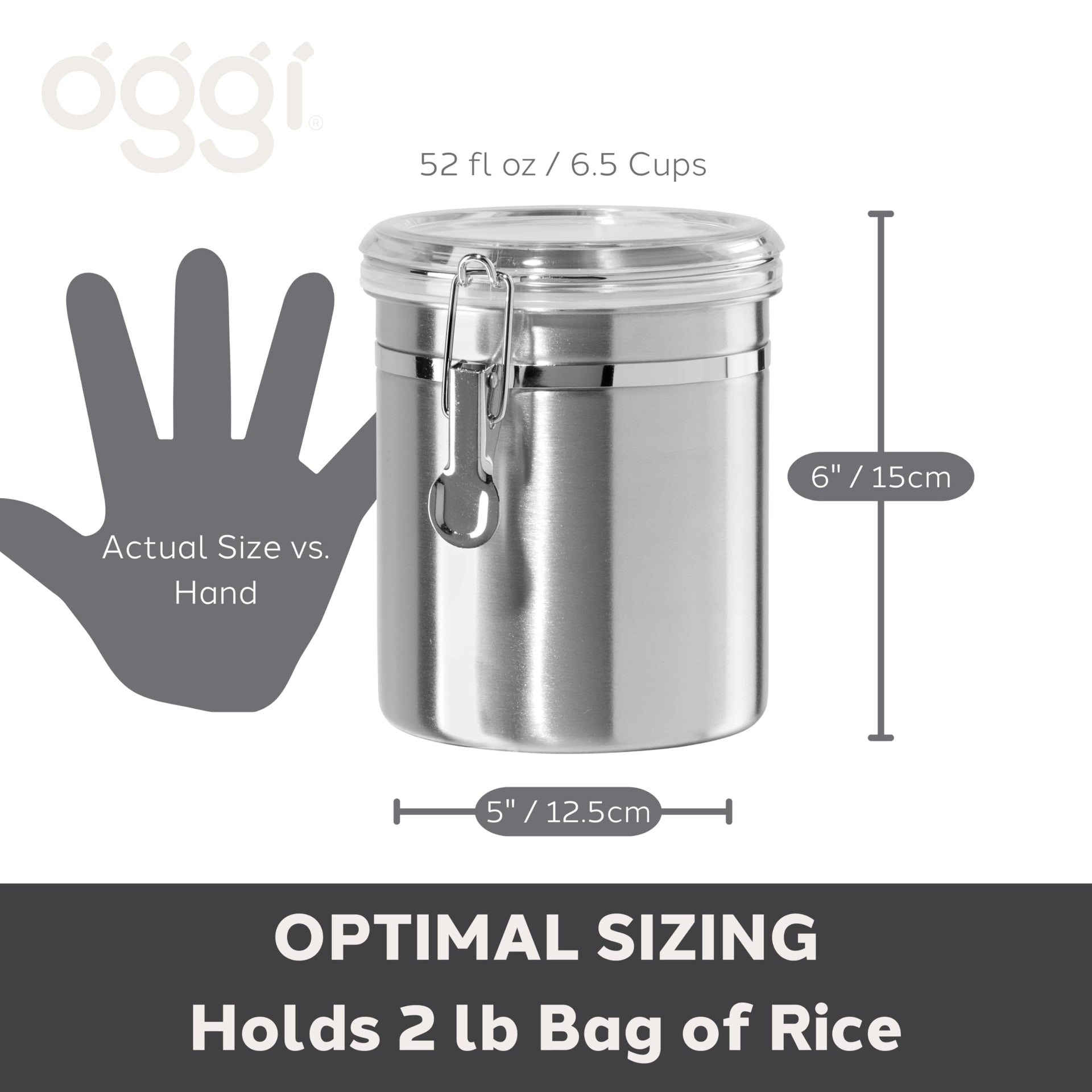 Stainless Steel Kitchen Canister 152 fl oz