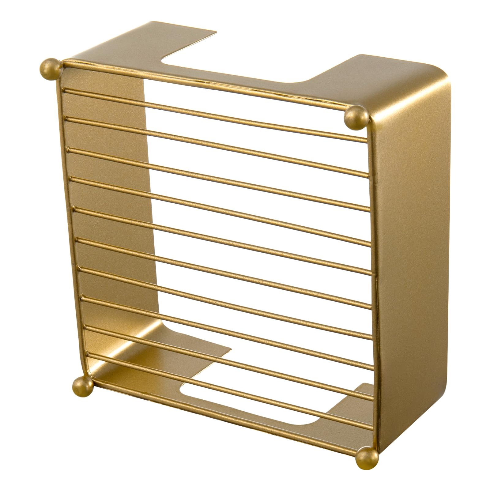 Modern Metal Square Napkin Holder with Gold