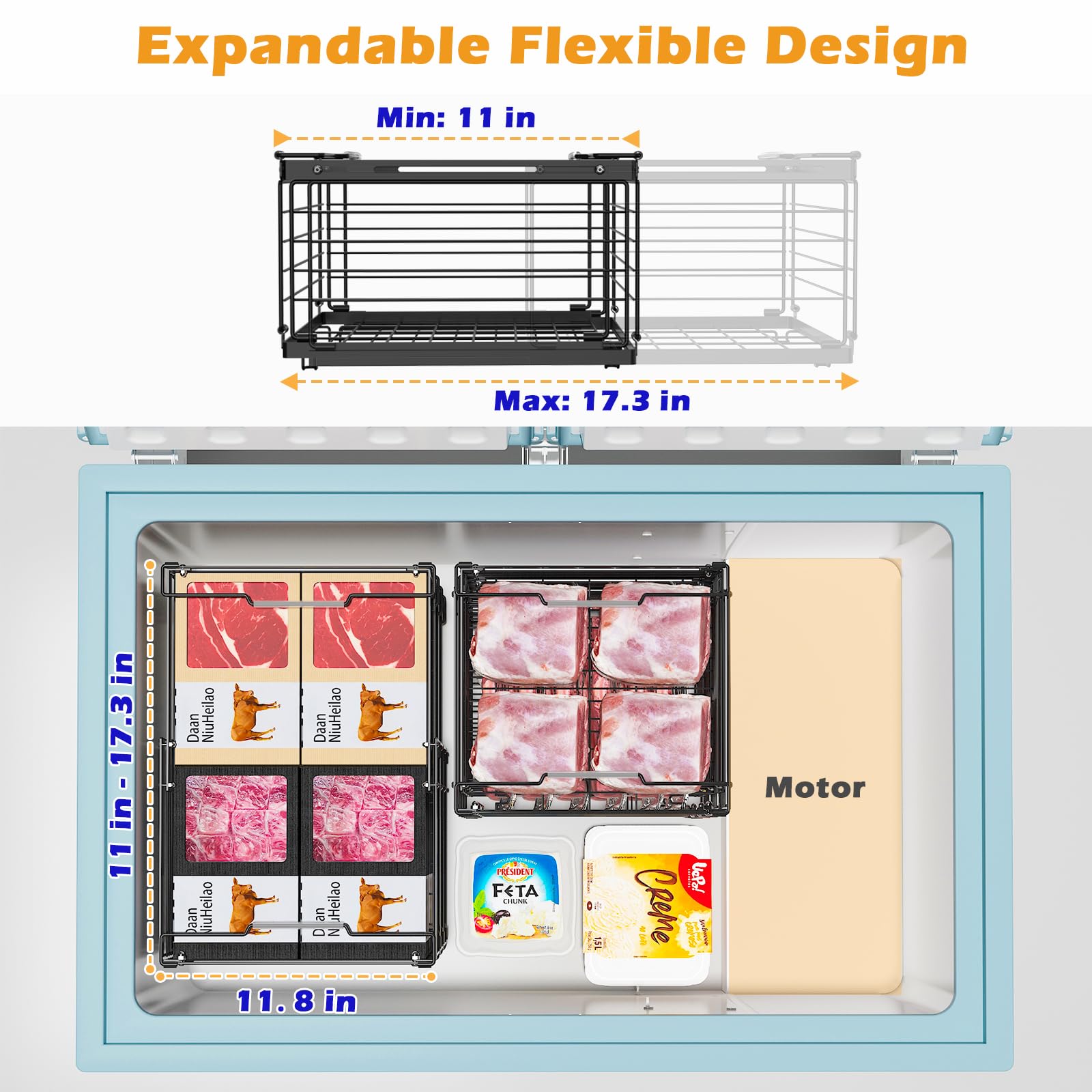 Expandable Chest Freezer Organizer (3 Count)