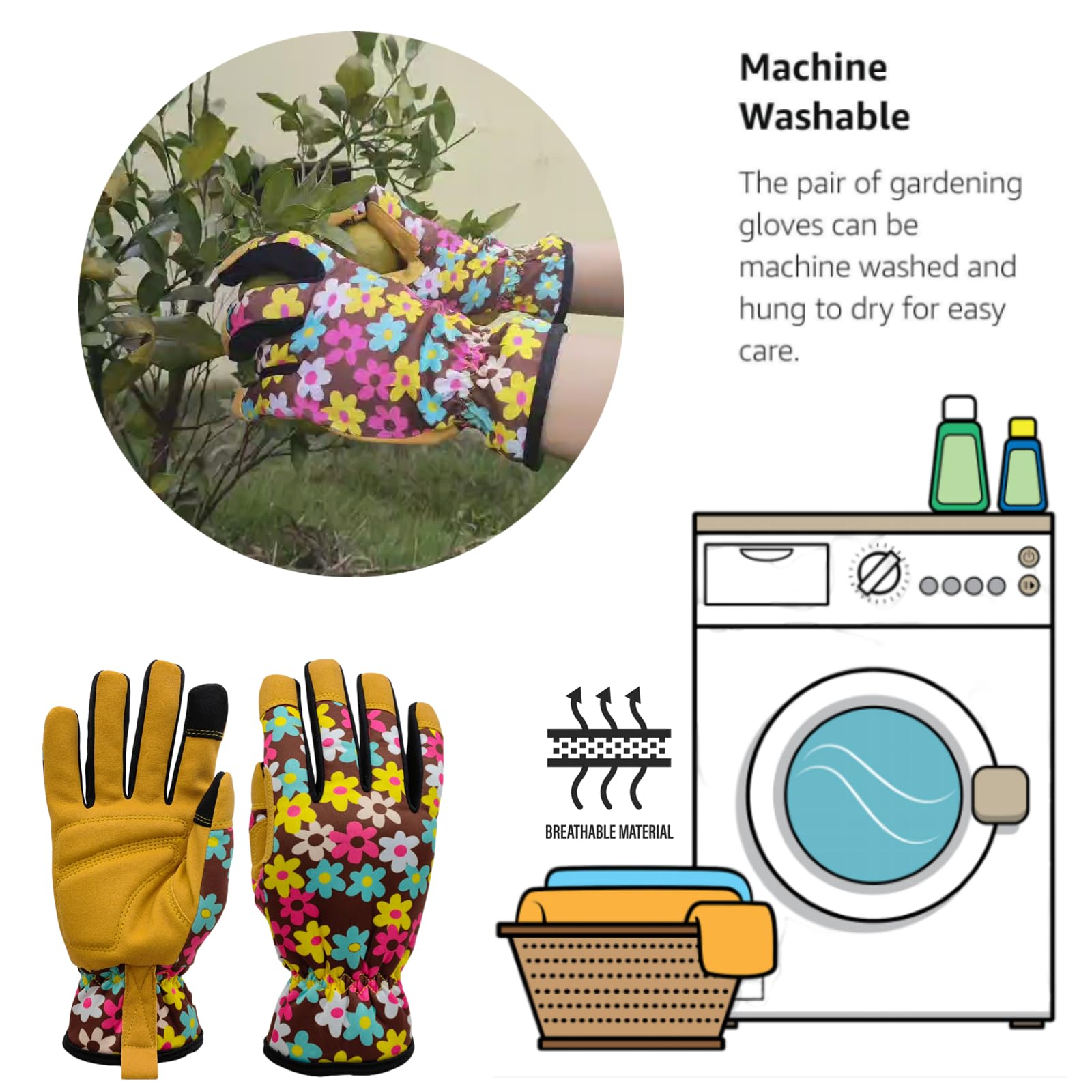 Gardening Rose Pruning Gloves for Men Women