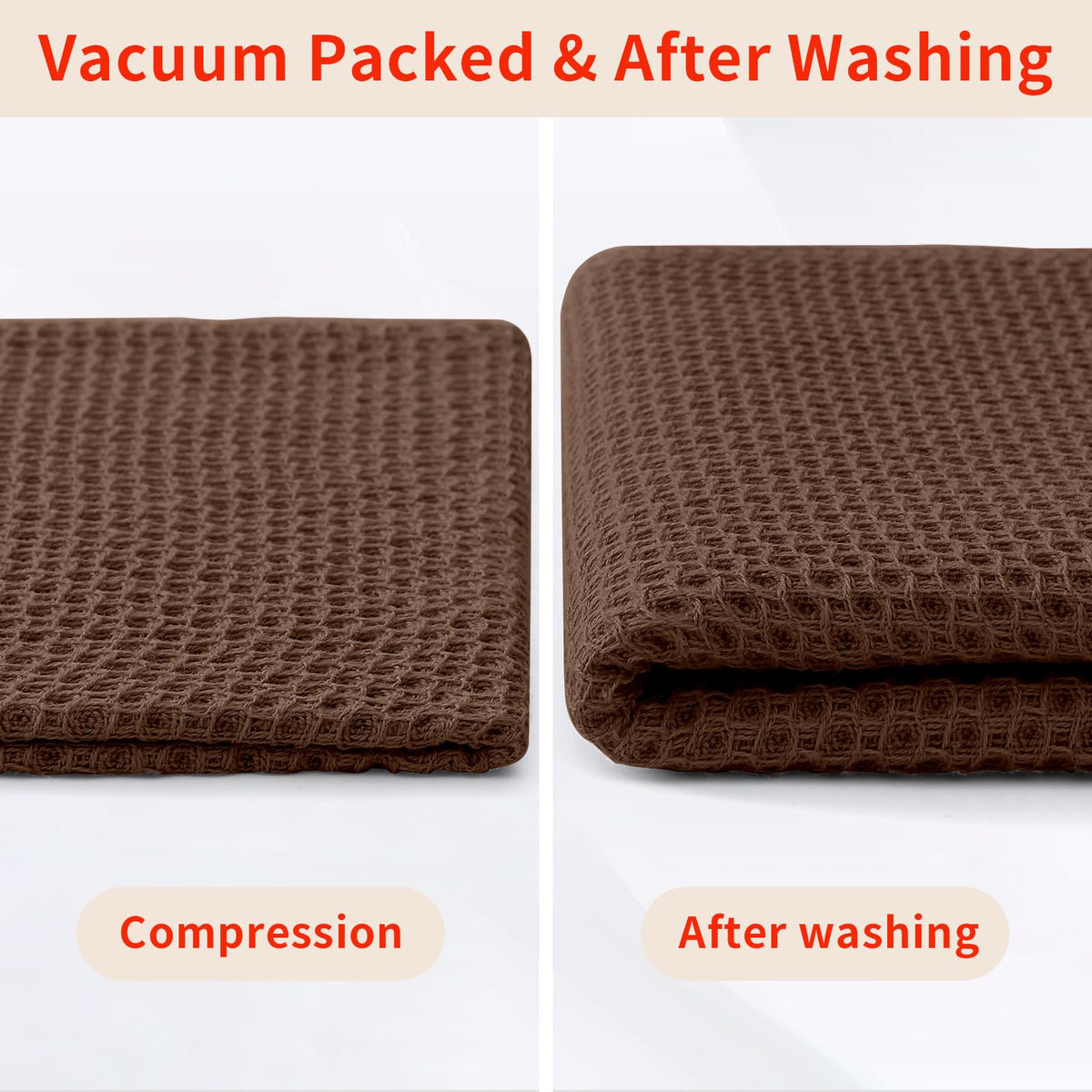 100% Cotton Waffle Weave Kitchen Dish Cloths 12 (12 Count)