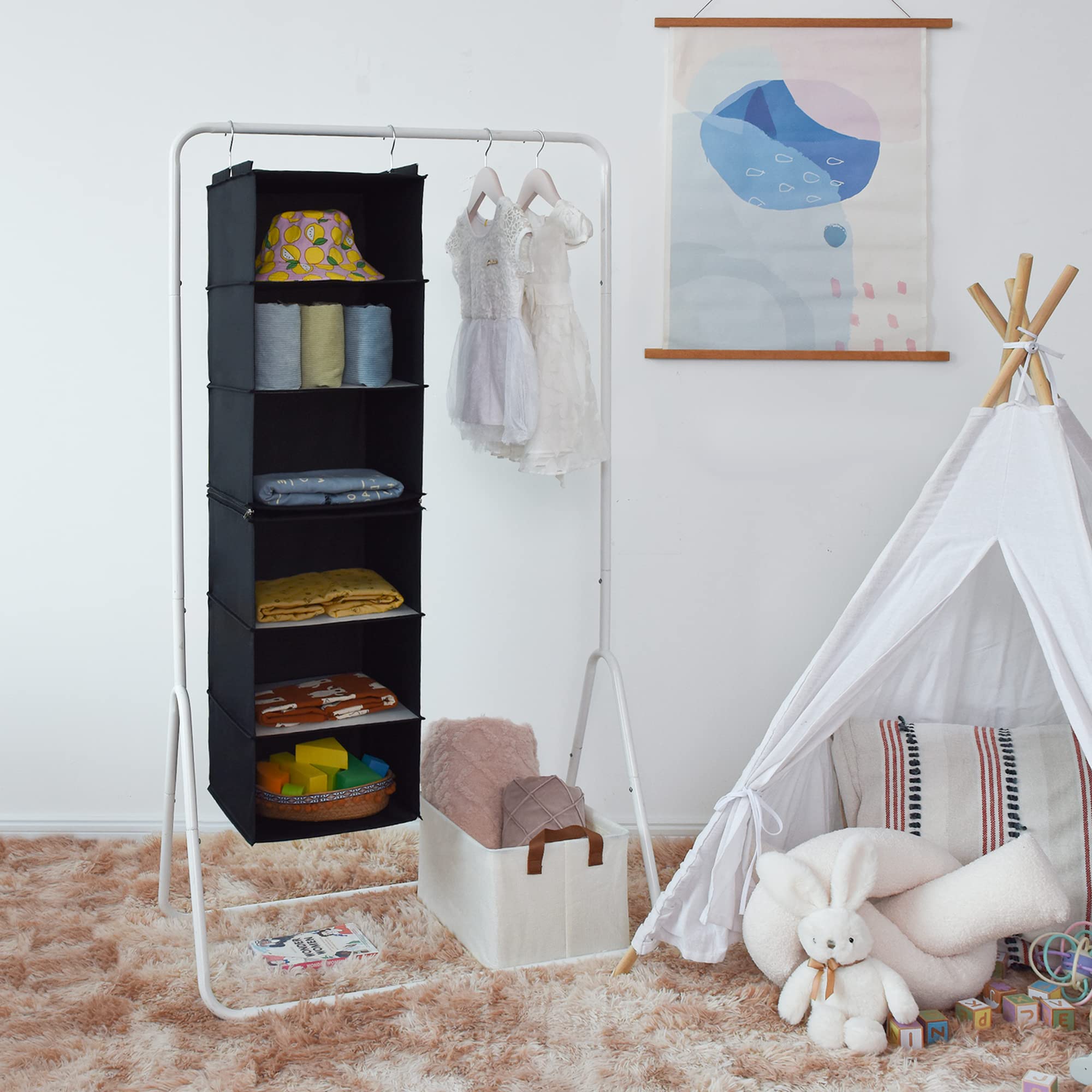 6 Shelf Hanging Closet Organizer