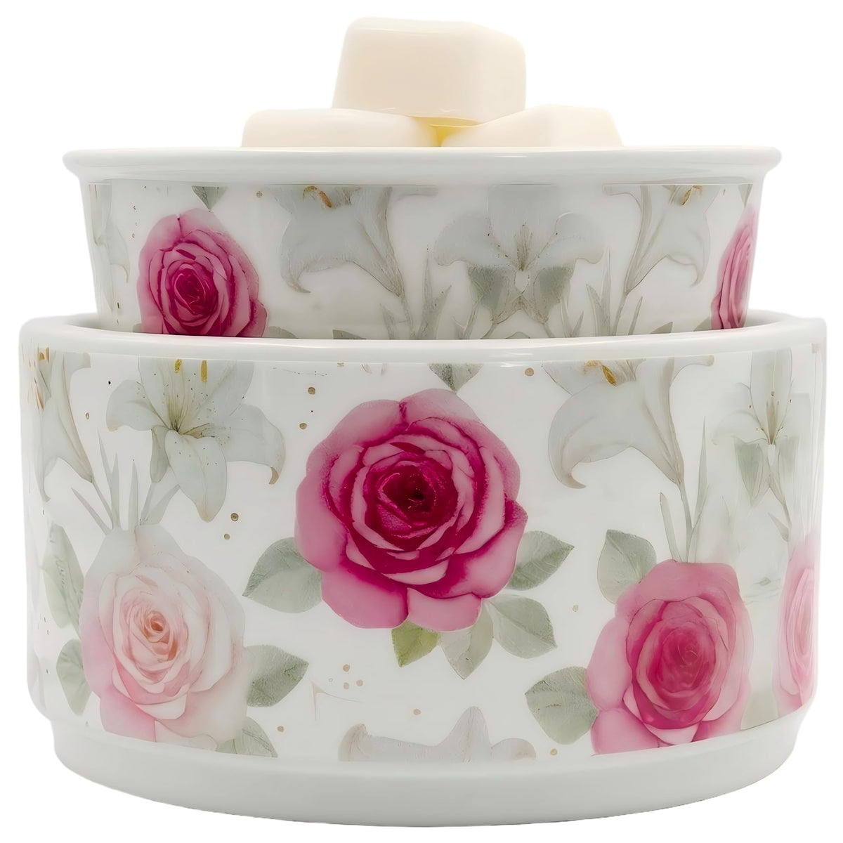 Pink Floral Ceramic Electric Wax Melt Warmer