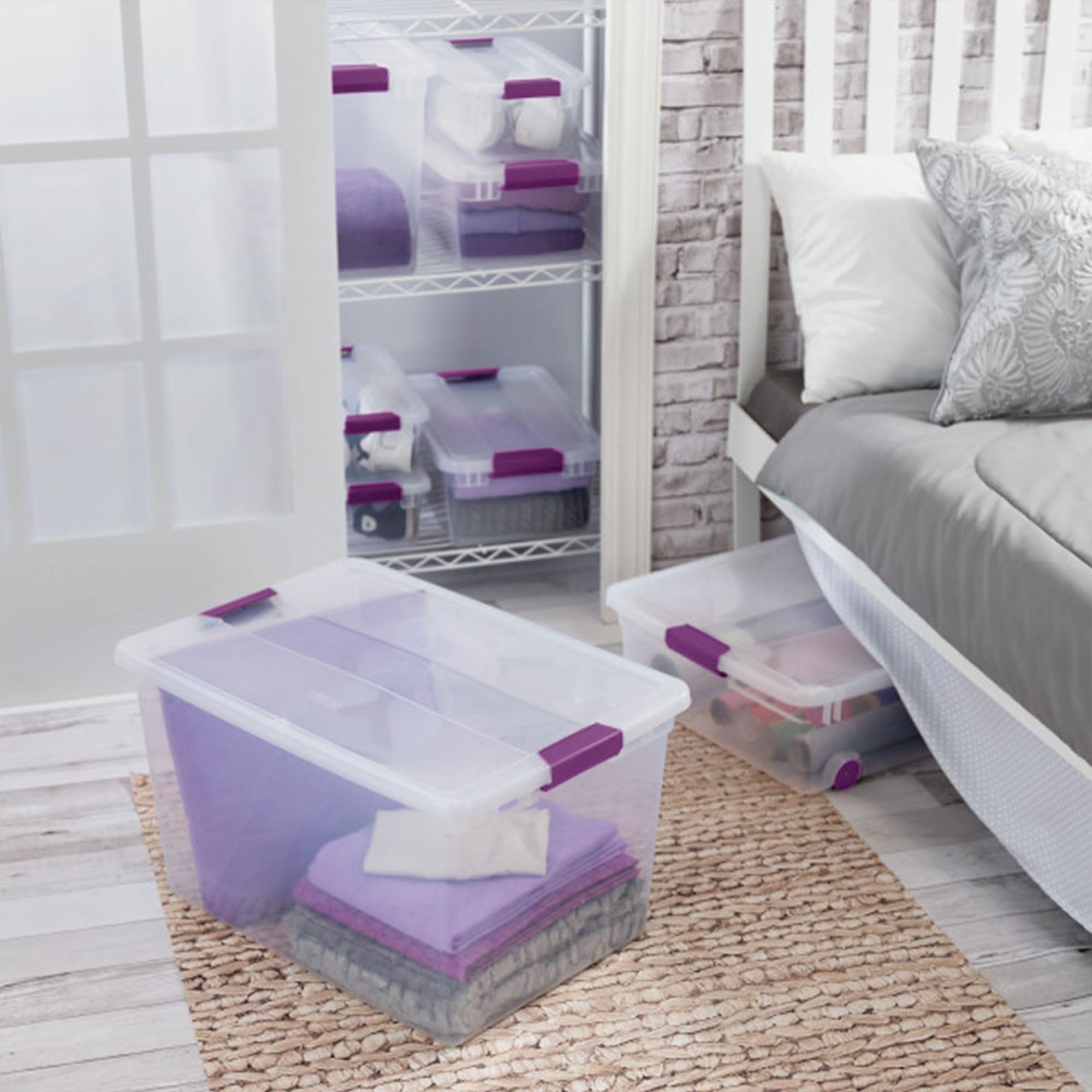 66 Qt ClearView Latch Storage Box (24 Count)