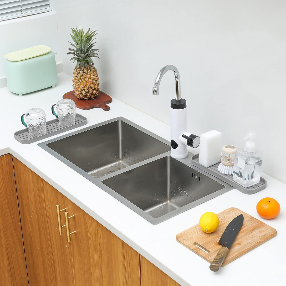 Silicone Kitchen Sink Organizer Tray for Multiple Usage