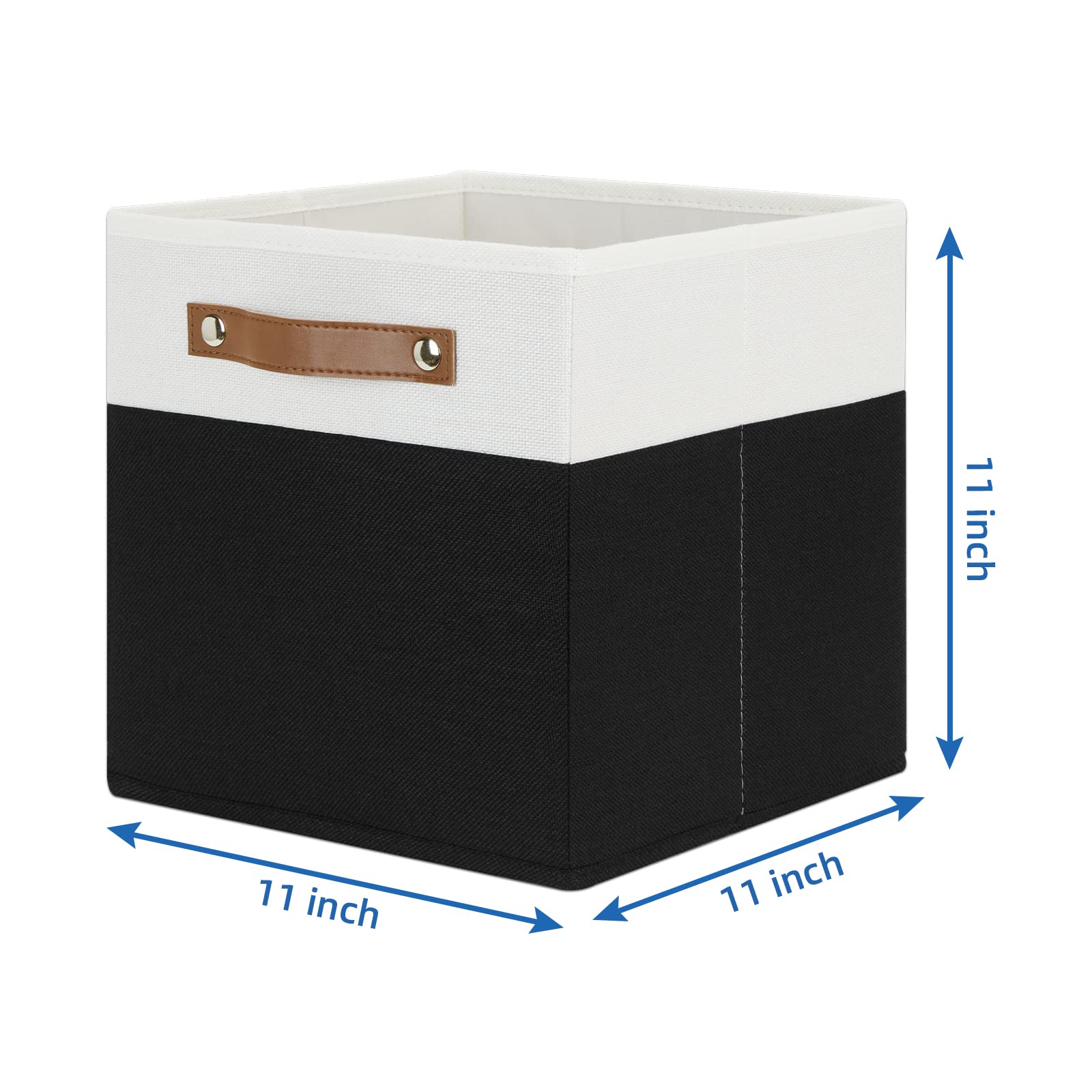 11 inch Cube Storage Bin 4 Pack Fabric Storage Cubes for Home