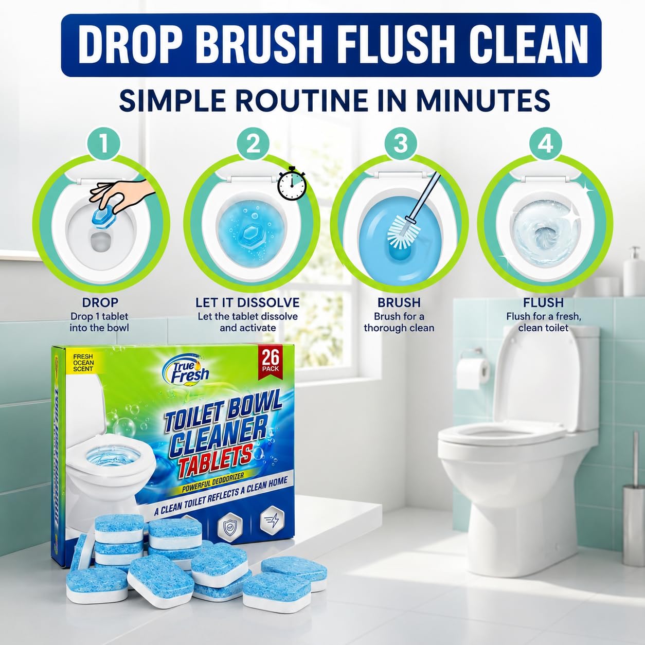 Toilet Bowl Cleaner Tablets (26 Count)