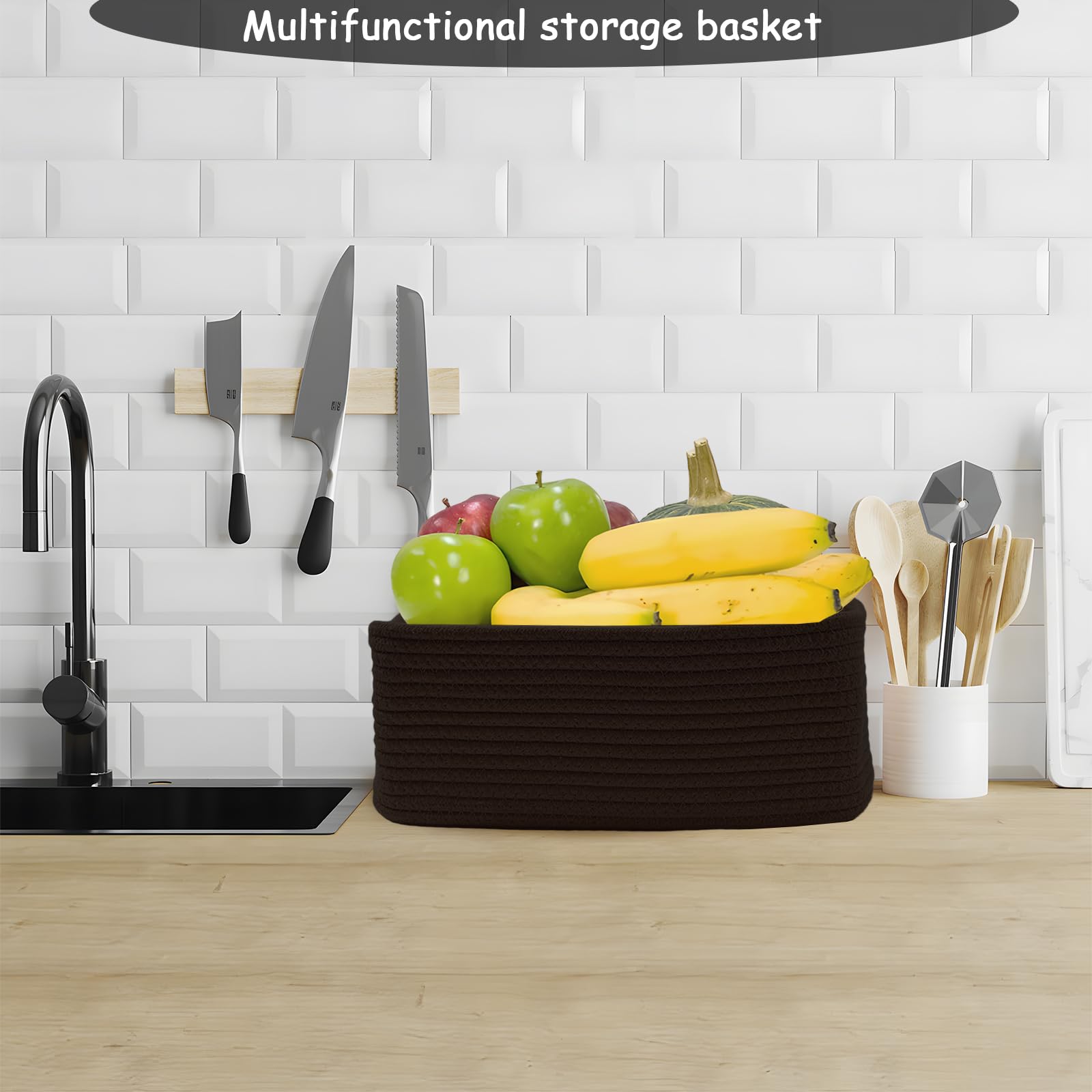 COMFY HOMI 11.5"x7.5"x4.7" Storage Baskets for Organizing (3 Count)