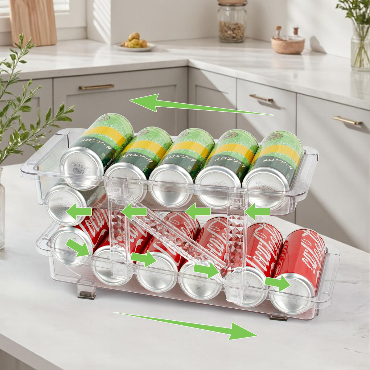 2 Pack Drink Organizer for Refrigerator (2 Count)