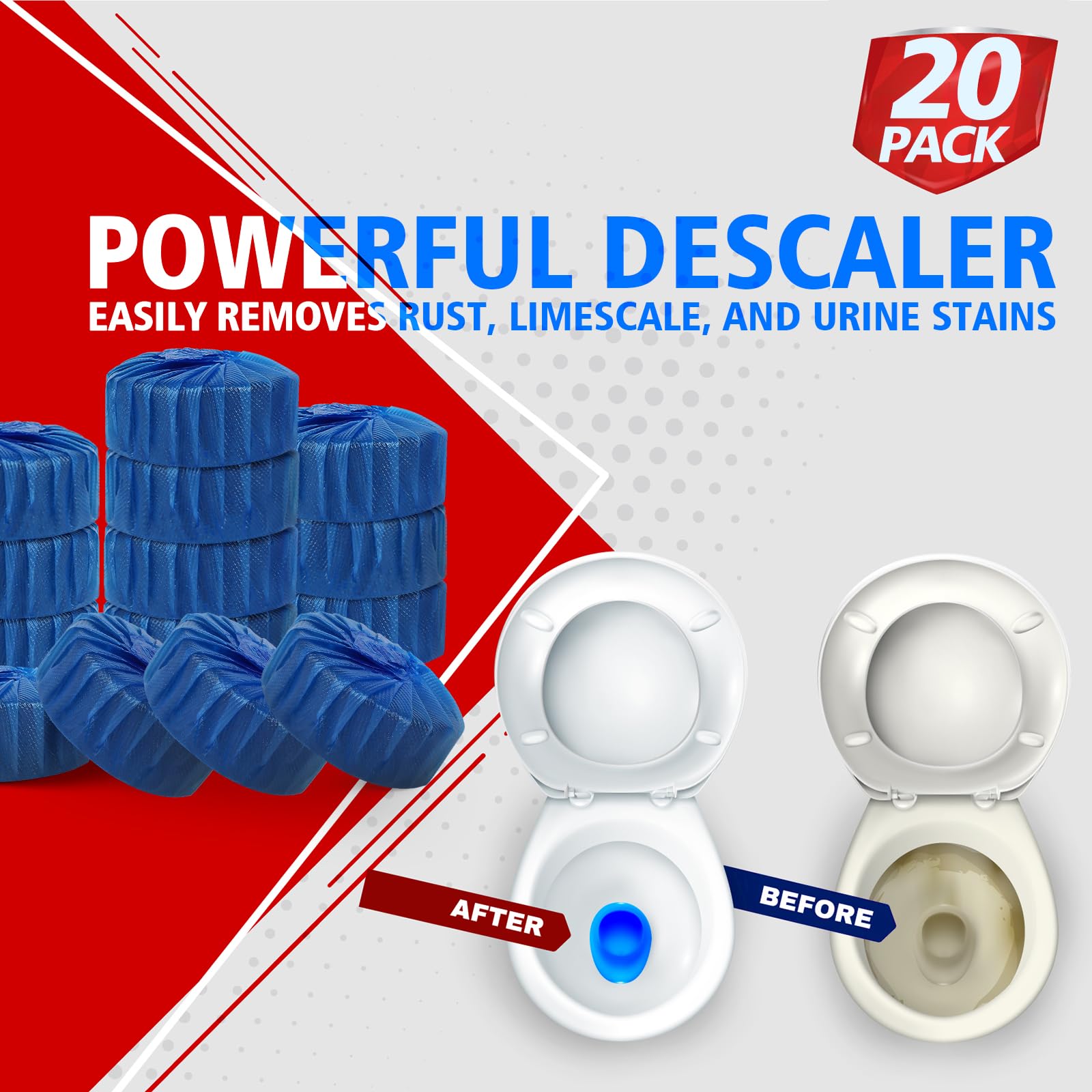 20 Pack Toilet Bowl Cleaner Tablets (20 Count)