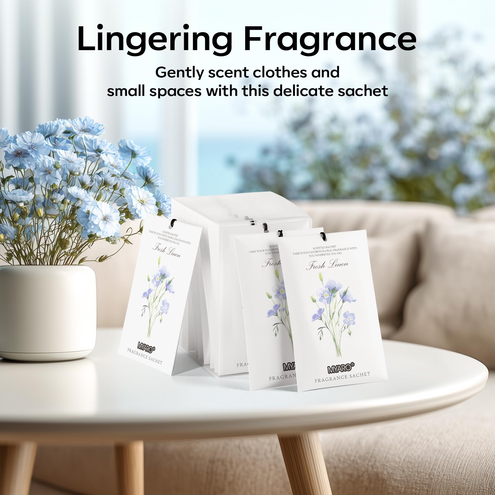 12 Pack Fresh Linen Scented Sachets (12 Count)