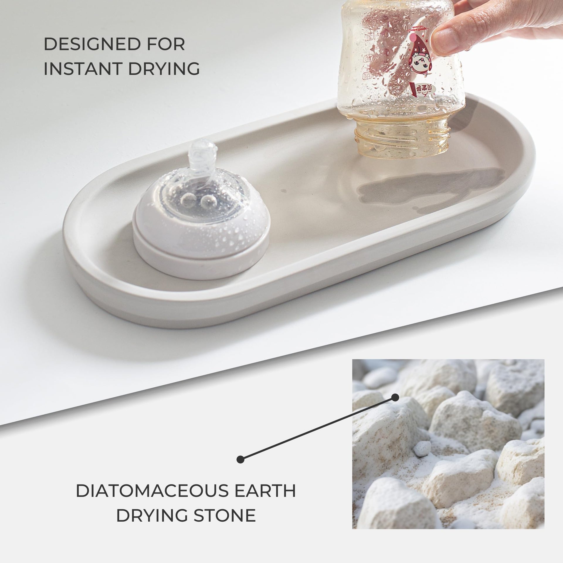 Diatomaceous Earth Stone Sink Tray
