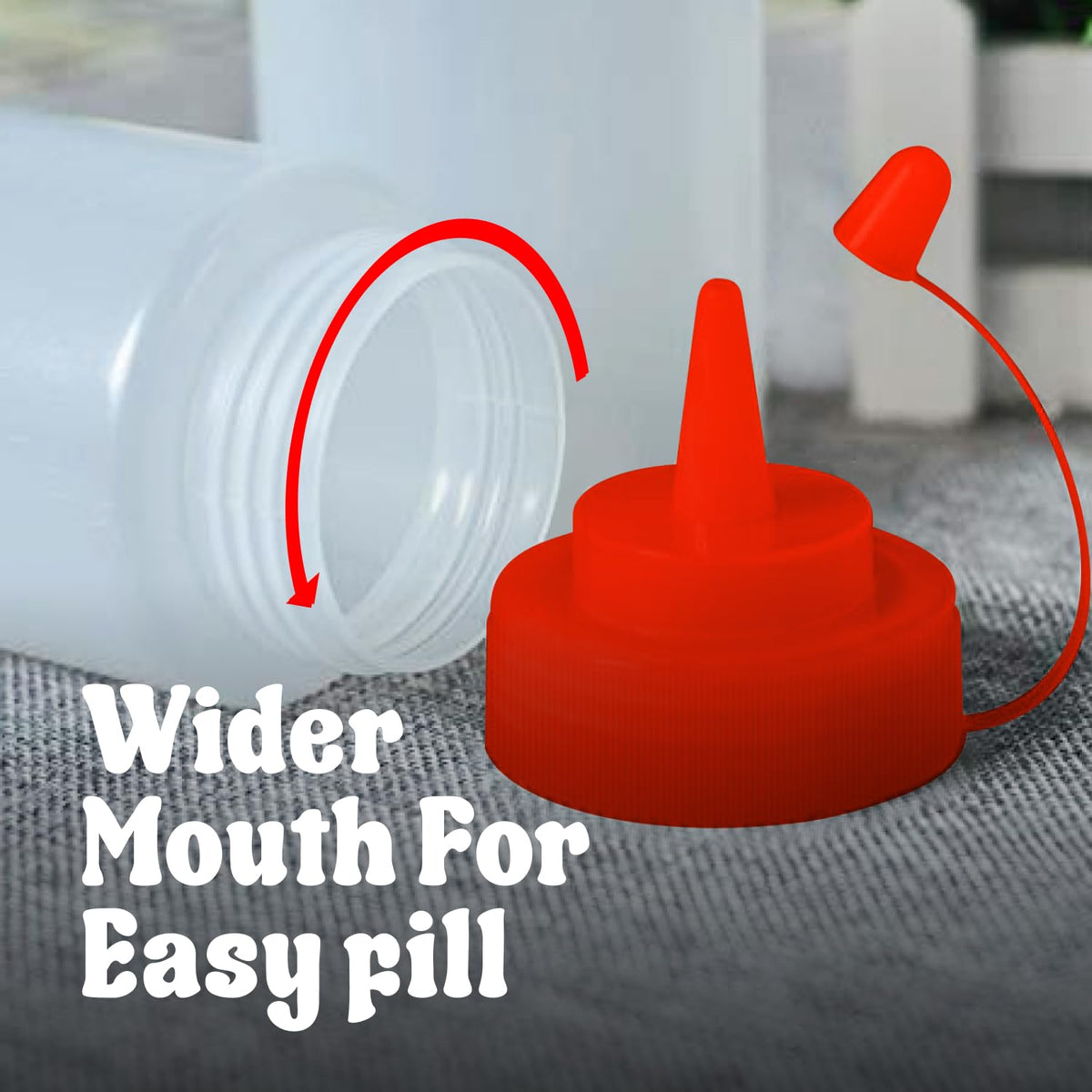 12 oz Condiment Squeeze Bottles for Sauces (6 Count)