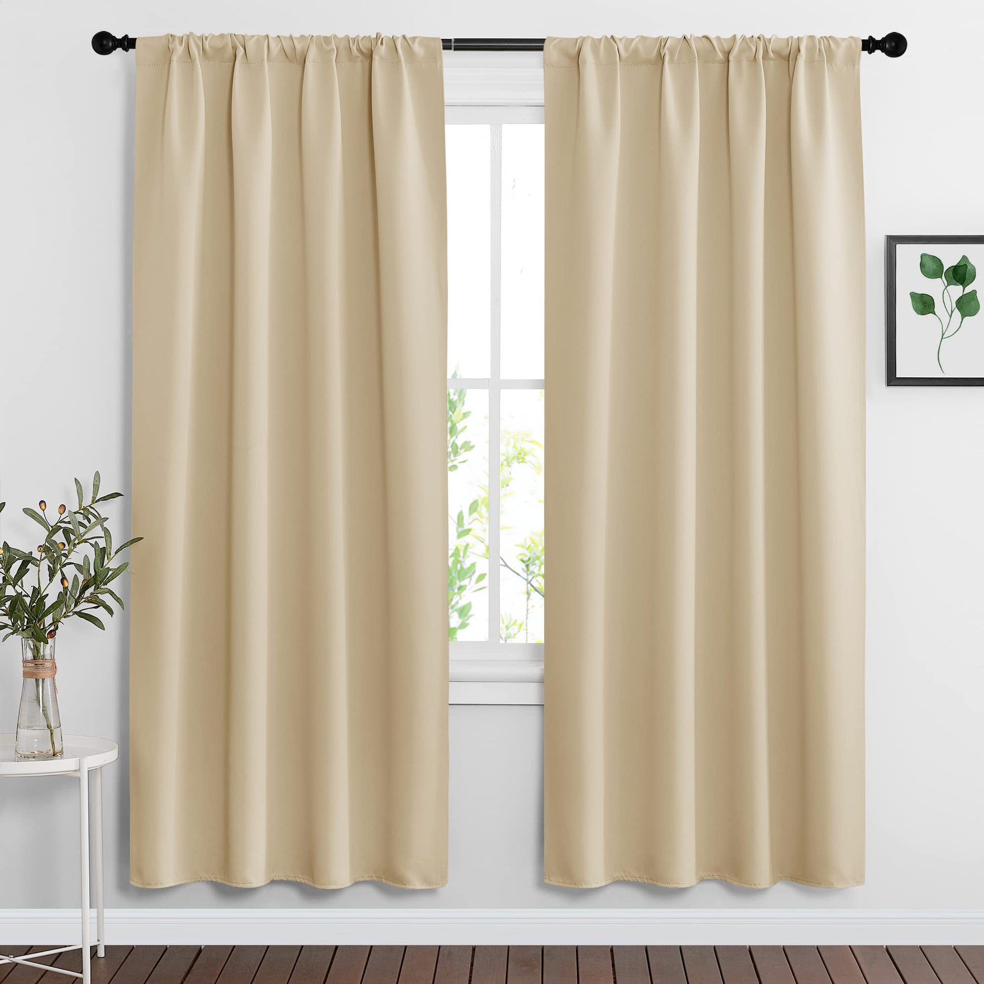 Extra Wide Curtains for Bedroom Living Dining Room 72 inches Long (2 Count)