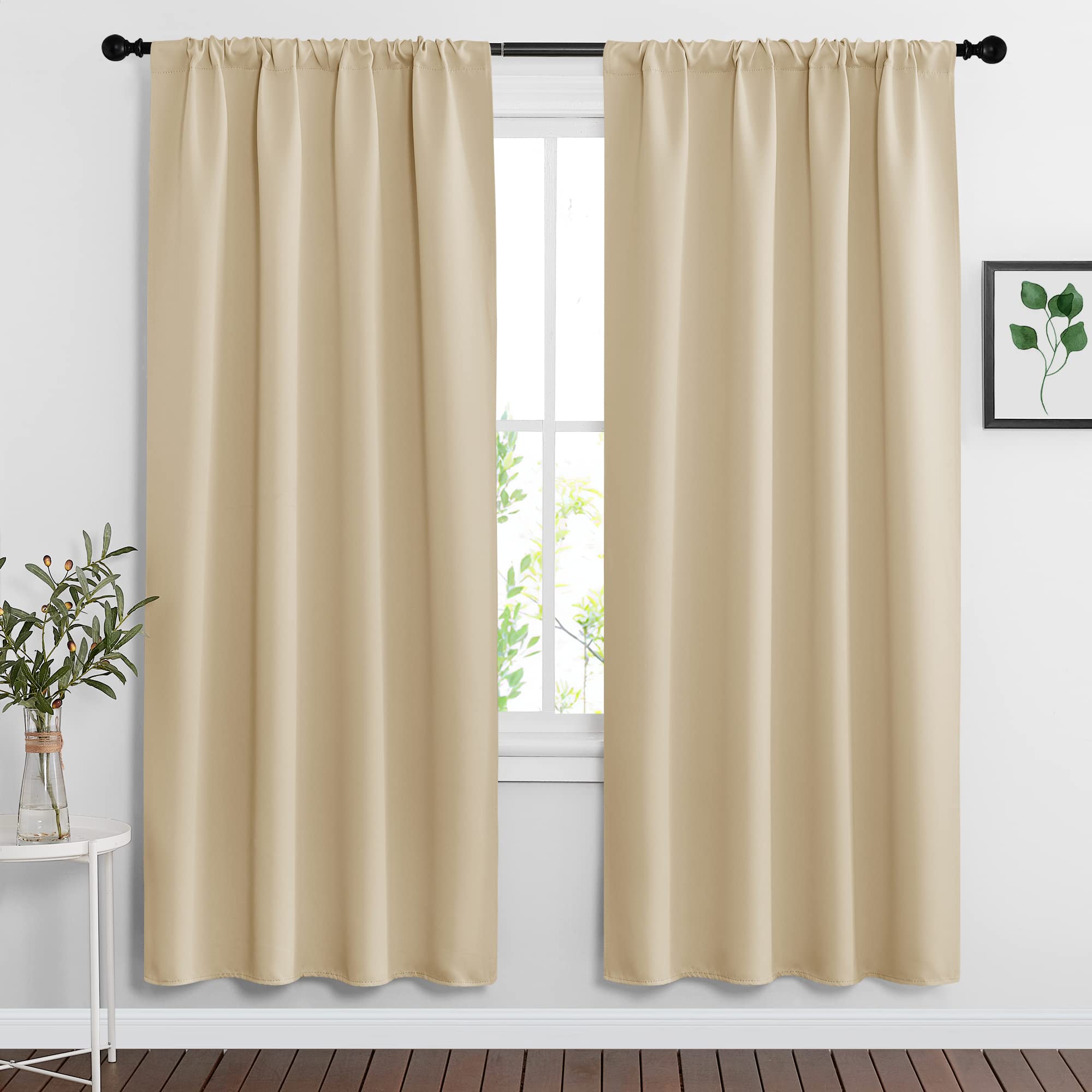 Extra Wide Curtains for Bedroom Living Dining Room 72 inches Long (2 Count)