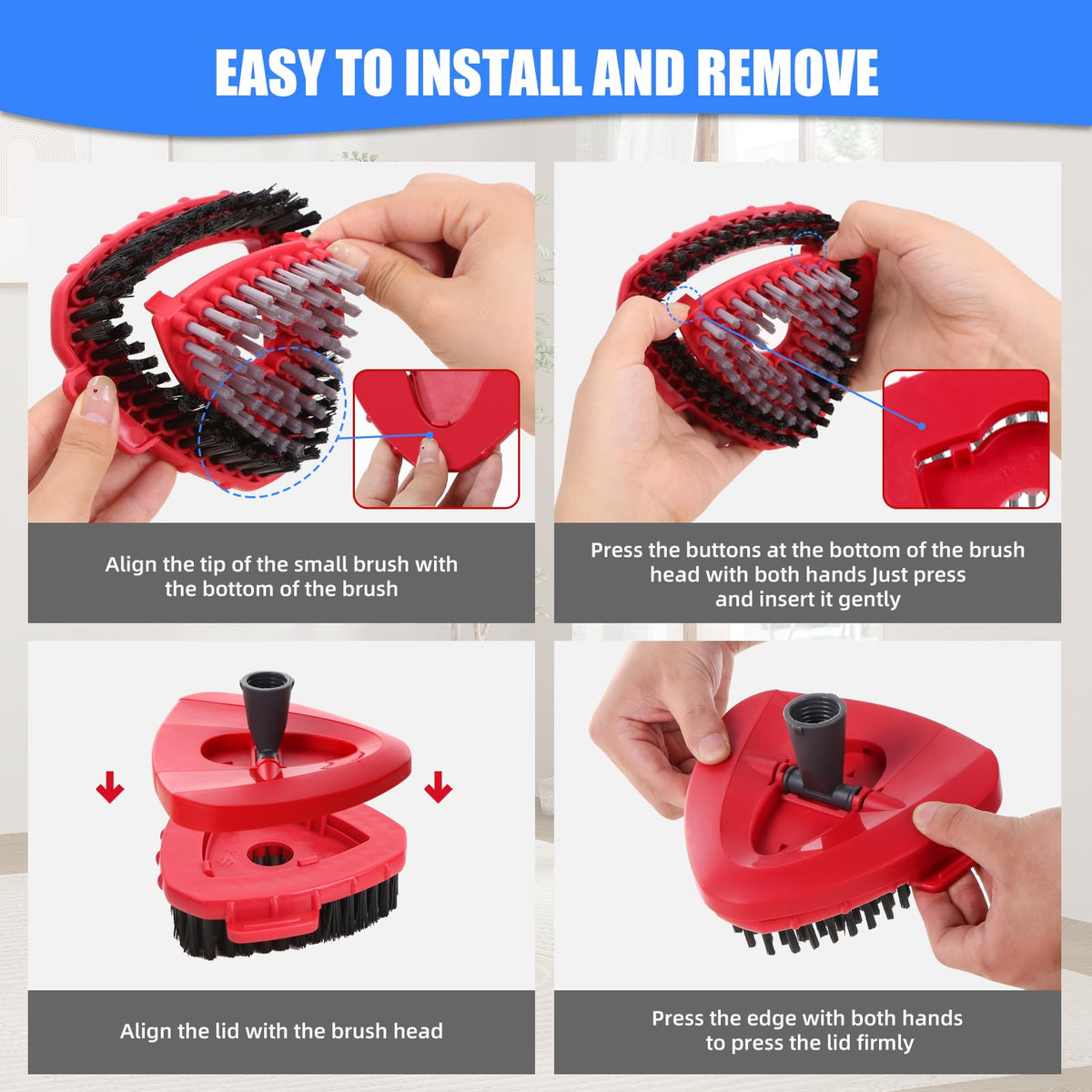 Spin Mop Scrub Brush Replacement (3 Count)