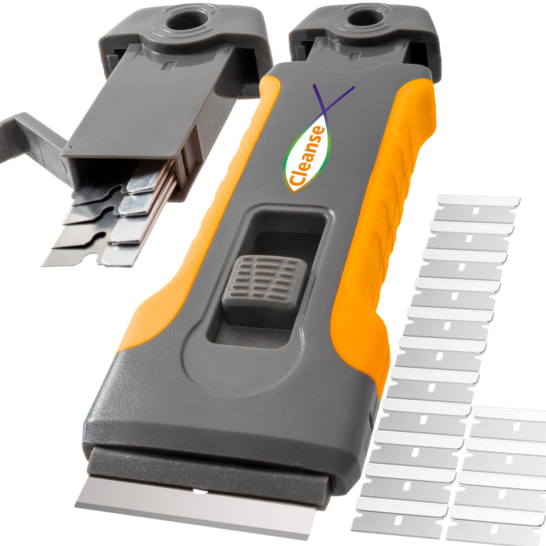 Razor Blade Scraper Tool with 15pcs Extra Blades