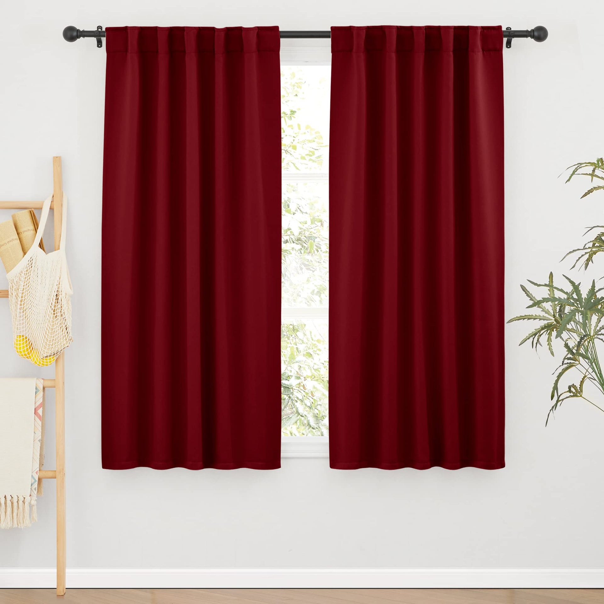 Blackout Curtains 63 inches Long for Bedroom (2 Count)