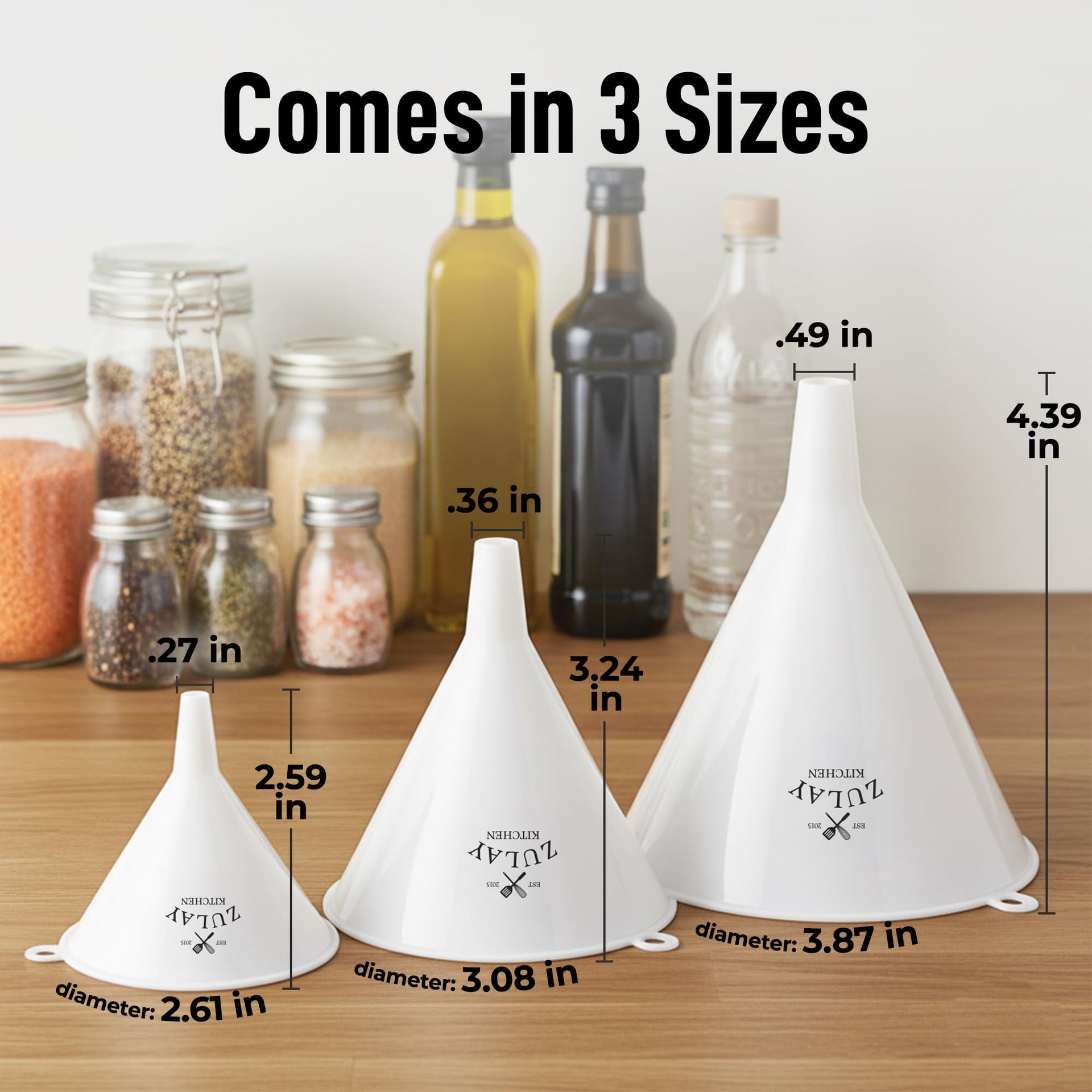 3 Piece Plastic Funnel Set (3 Count)