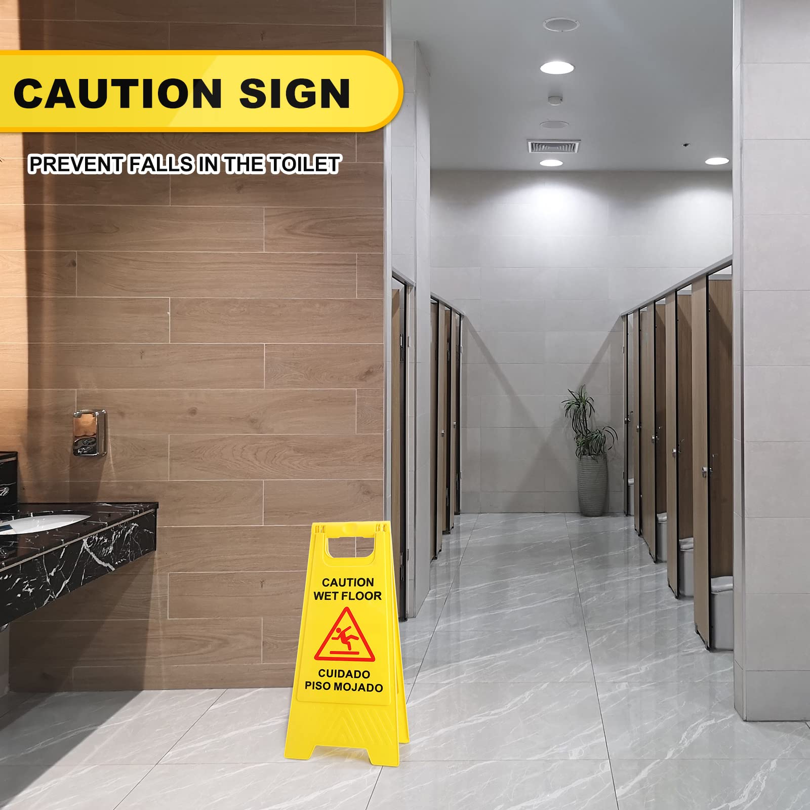 12 Pack Caution Wet Floor Sign (12 Count)