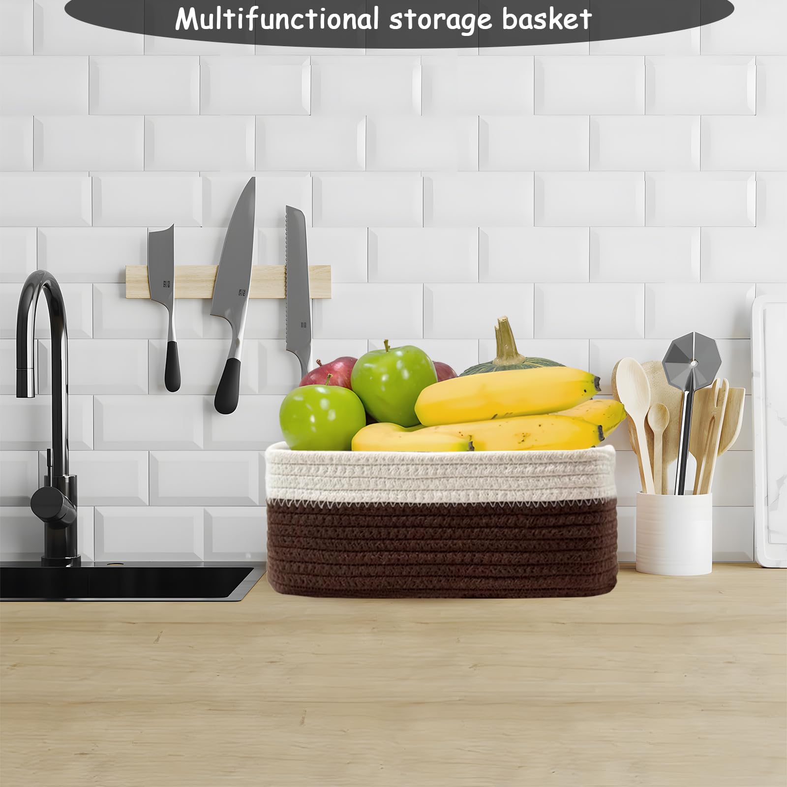 13" x 8.5" x 5.1" Storage Baskets for Organizing (3 Count)