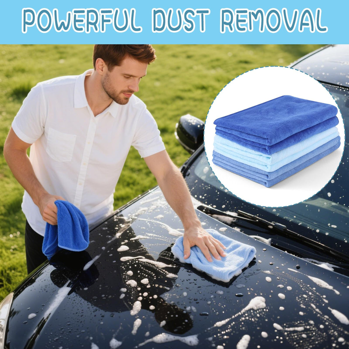 6 Pack Extra Large Microfiber Cleaning Cloths 20"x30" (6 Count)