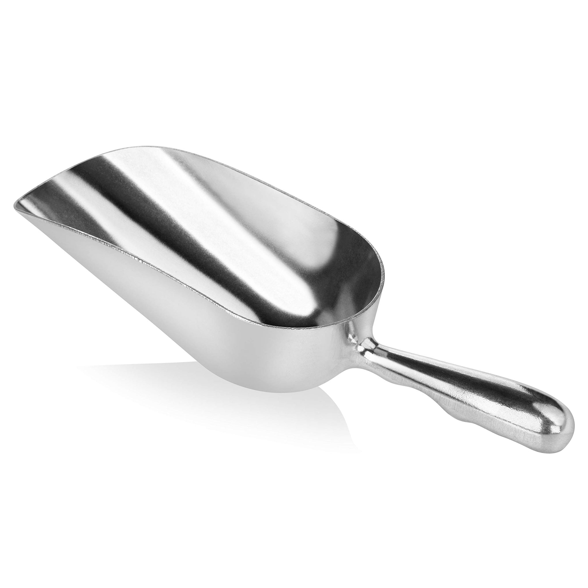 34509 One Piece Cast Aluminum Round Bottom Bar Ice Flour Utility Scoop