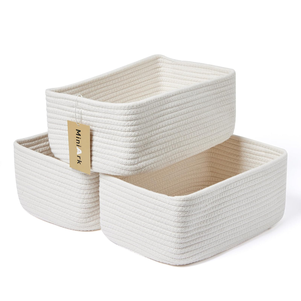 Small Storage Baskets for Organizing (3 Count)