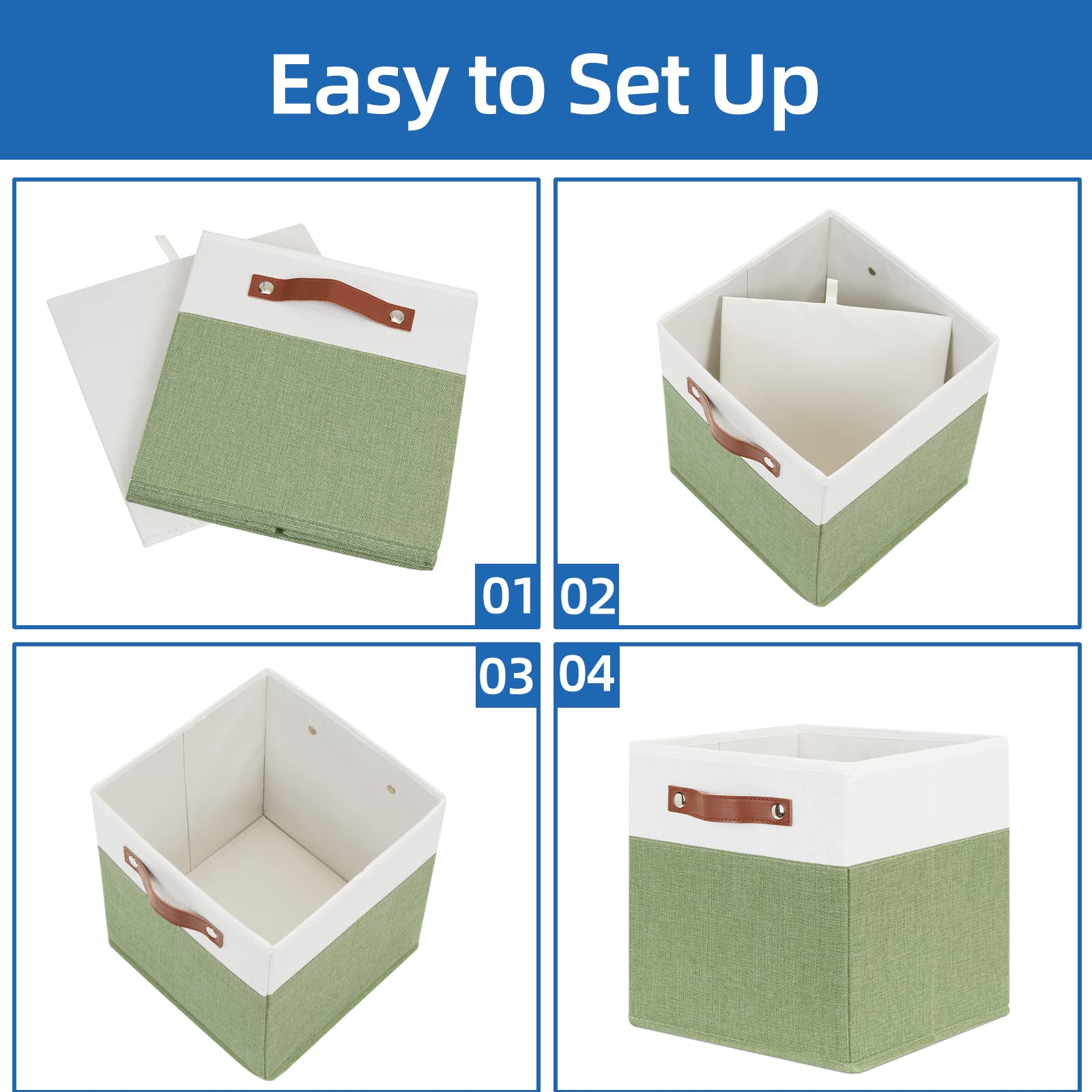 Fabric Storage Bin 11x11 Cube Storage Bins for Home