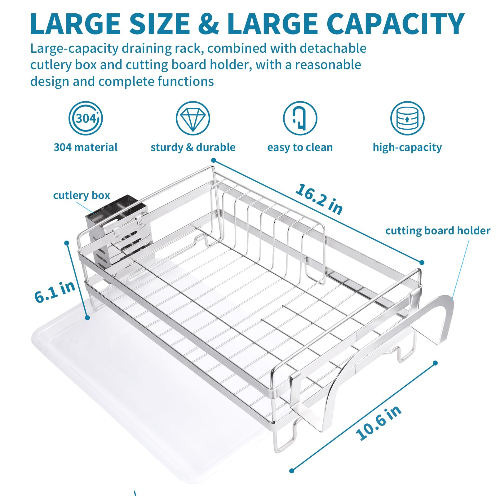 Stainless Steel Dish Racks for Kitchen Counter