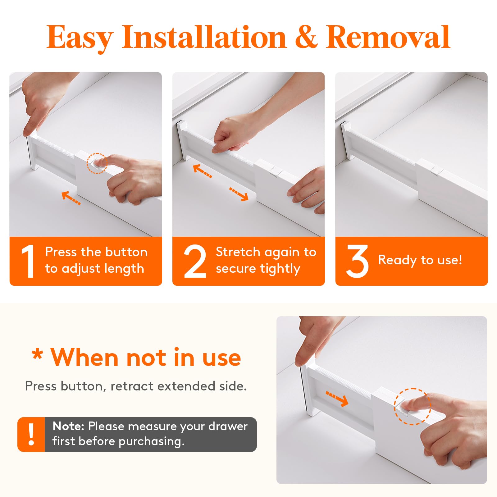 5 Pack Upgrade Drawer Dividers for Clothes (5 Count)