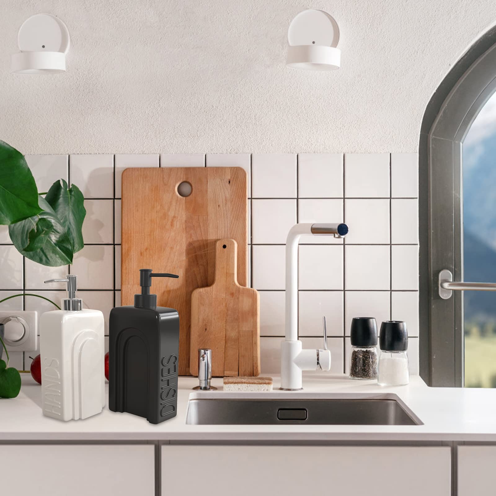 Soap Dispenser Set with Funnel (2 Count)